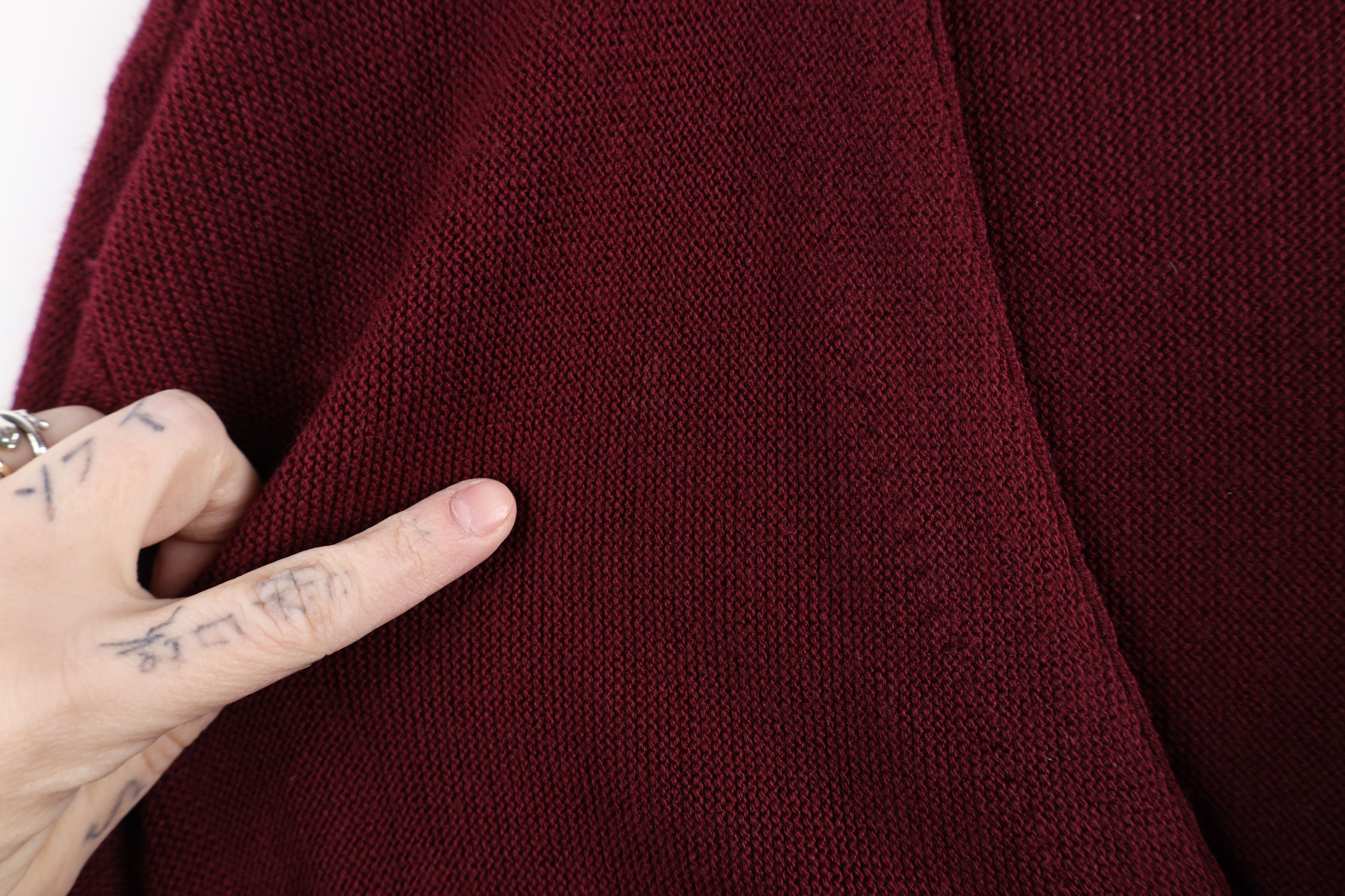 Vintage Vintage 90s Streetwear Knit Cardigan Sweater Maroon USA Size US L / EU 52-54 / 3 - 6 Thumbnail