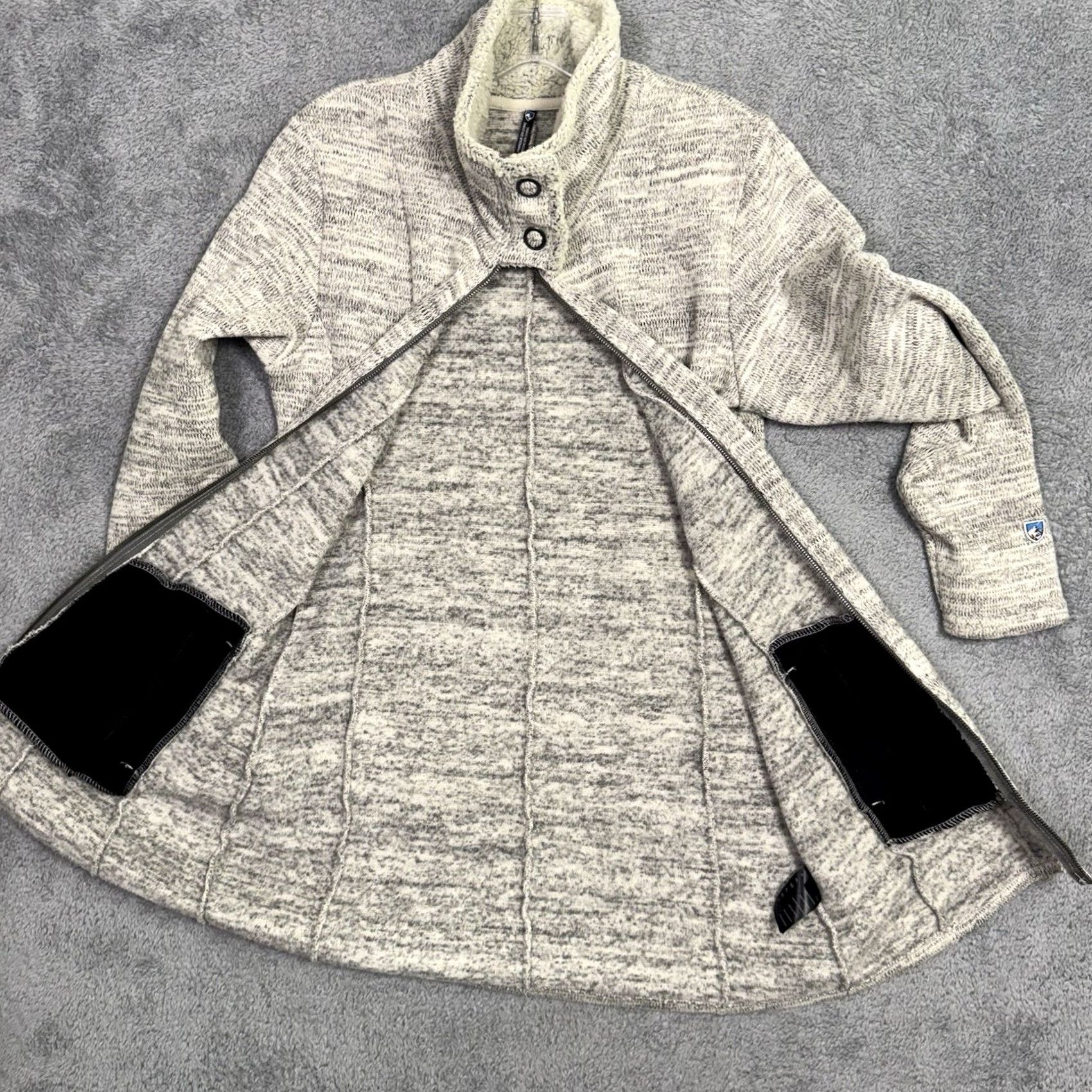 Vintage Kuhl Jacket Womens Medium Heather Cream Alaska Long Full Zip Sherpa 4235 Size M / US 6-8 / IT 42-44 - 7 Thumbnail