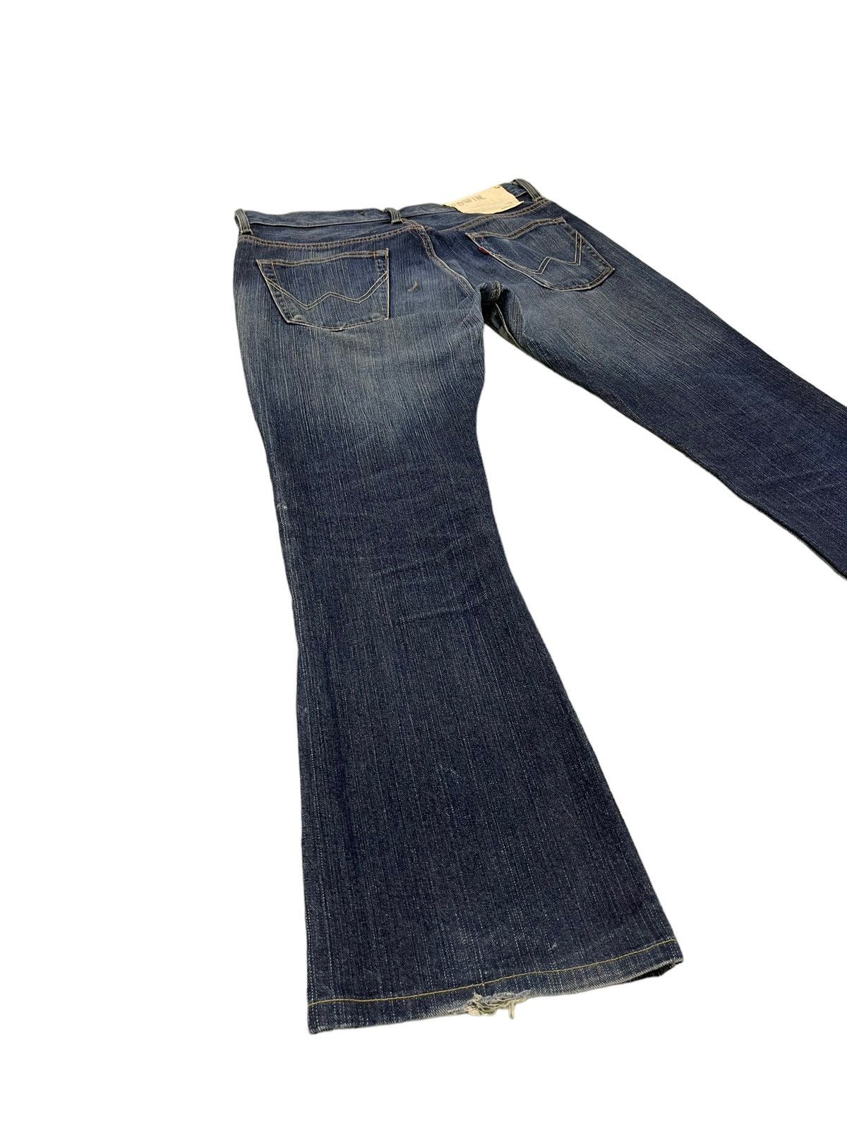 Japanese Brand Flare Jeans Edwin Japan Thrashed Distress Boot Cut 6🟦2 Size US 34 / EU 50 - 13 Thumbnail