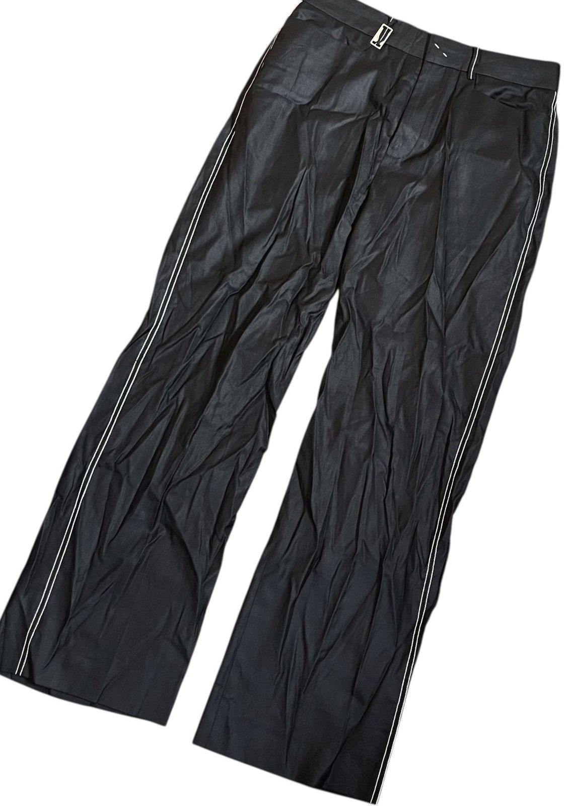 Ader Error Adererror FW20 contrast stitched flowy black trousers Size US 29 - 2 Thumbnail