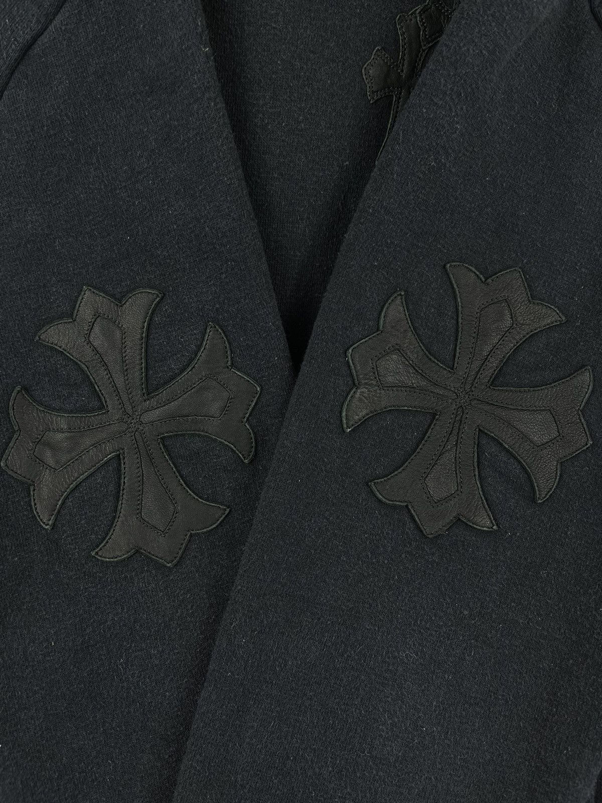 Chrome Hearts Chrome Hearts Triple Cross Plus Sleeve Patch Leather Hoodie Size US M / EU 48-50 / 2 - 7 Thumbnail