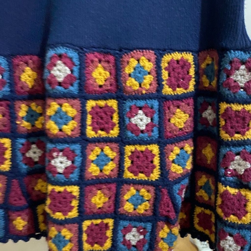 Anthropologie Anthropologie Square Floral Knit Skirt Size 26" / US 2 / IT 38 - 3 Thumbnail