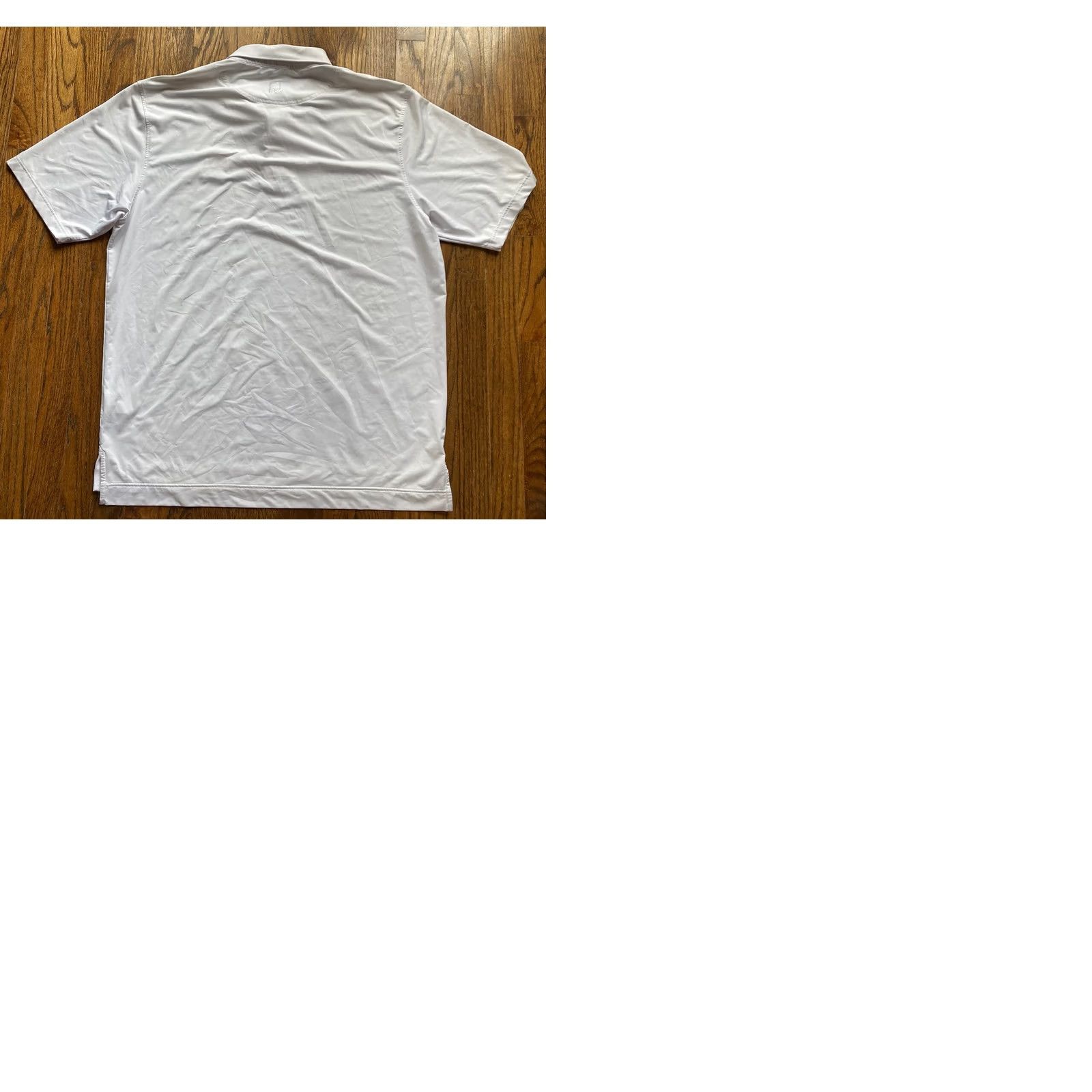 Footjoy FootJoy Mens Polo Size XL White Performance Stretch Golf Shirt Regular Sleeve Short Sleeve Collared Breathable All Seasons Logo Size US XL / EU 56 / 4 - 9 Thumbnail