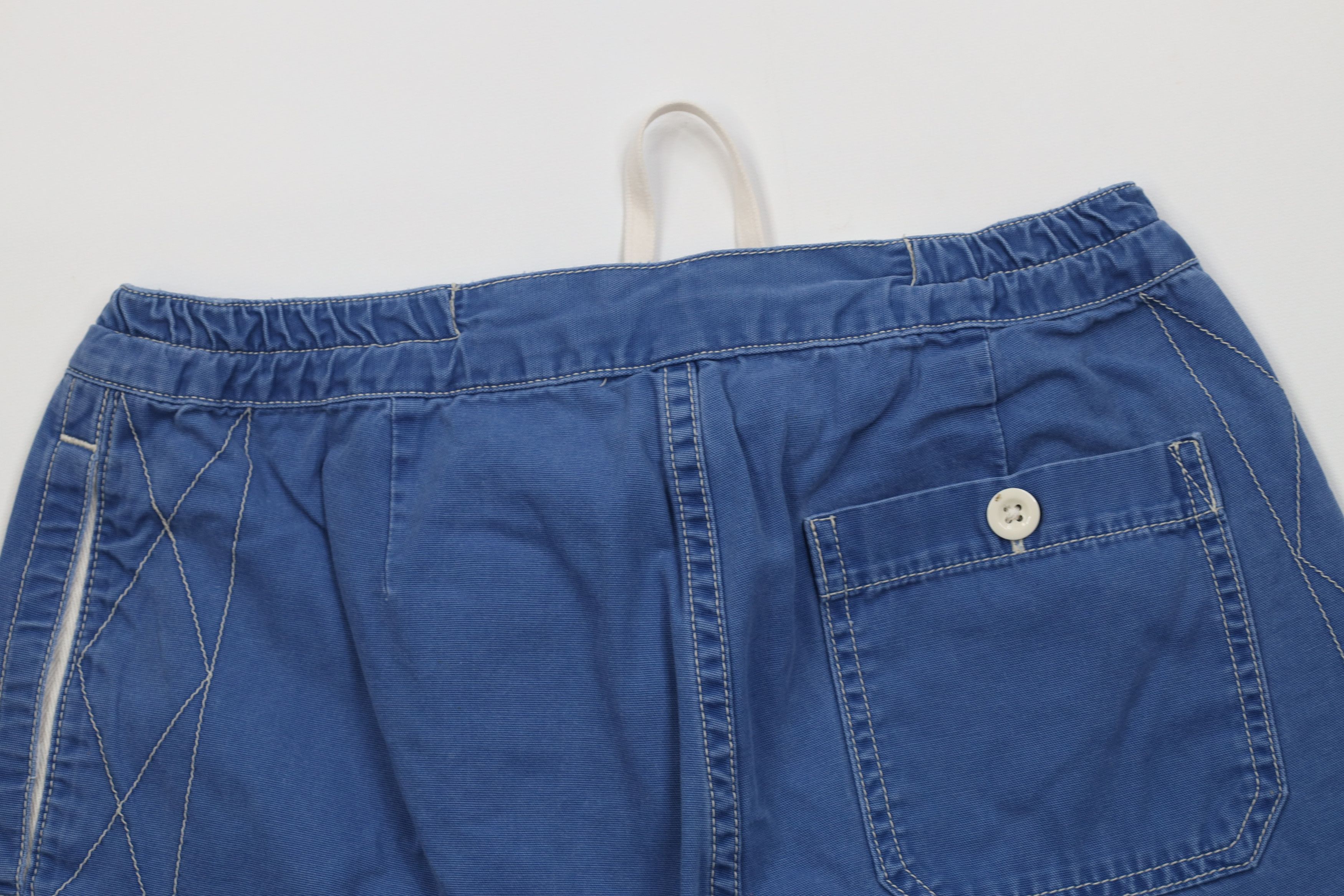 Polo Ralph Lauren Vintage 90s Ralph Lauren Spell Button Fly Canvas Shorts Blue Size US 30 / EU 46 - 13 Thumbnail