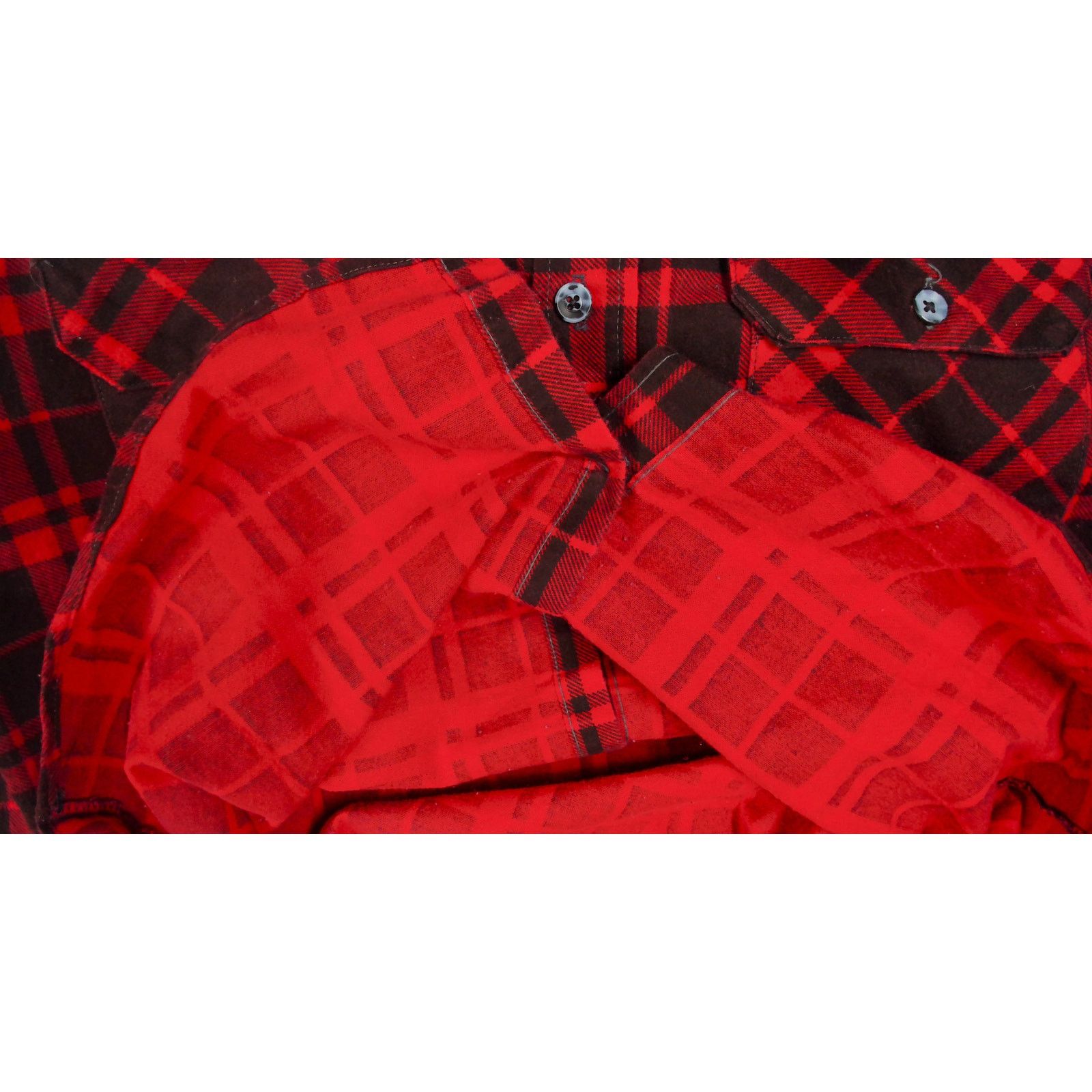 Fieldmaster Sears Vintage 80s Fieldmaster Boxy Red Plaid Flannel Shacket Size US M / EU 48-50 / 2 - 10 Thumbnail