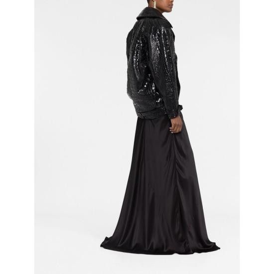 Saint Laurent Paris o1b1hav110225 713172 Short Trench Coat in Black Size XS / US 0-2 / IT 36-38 - 3 Thumbnail