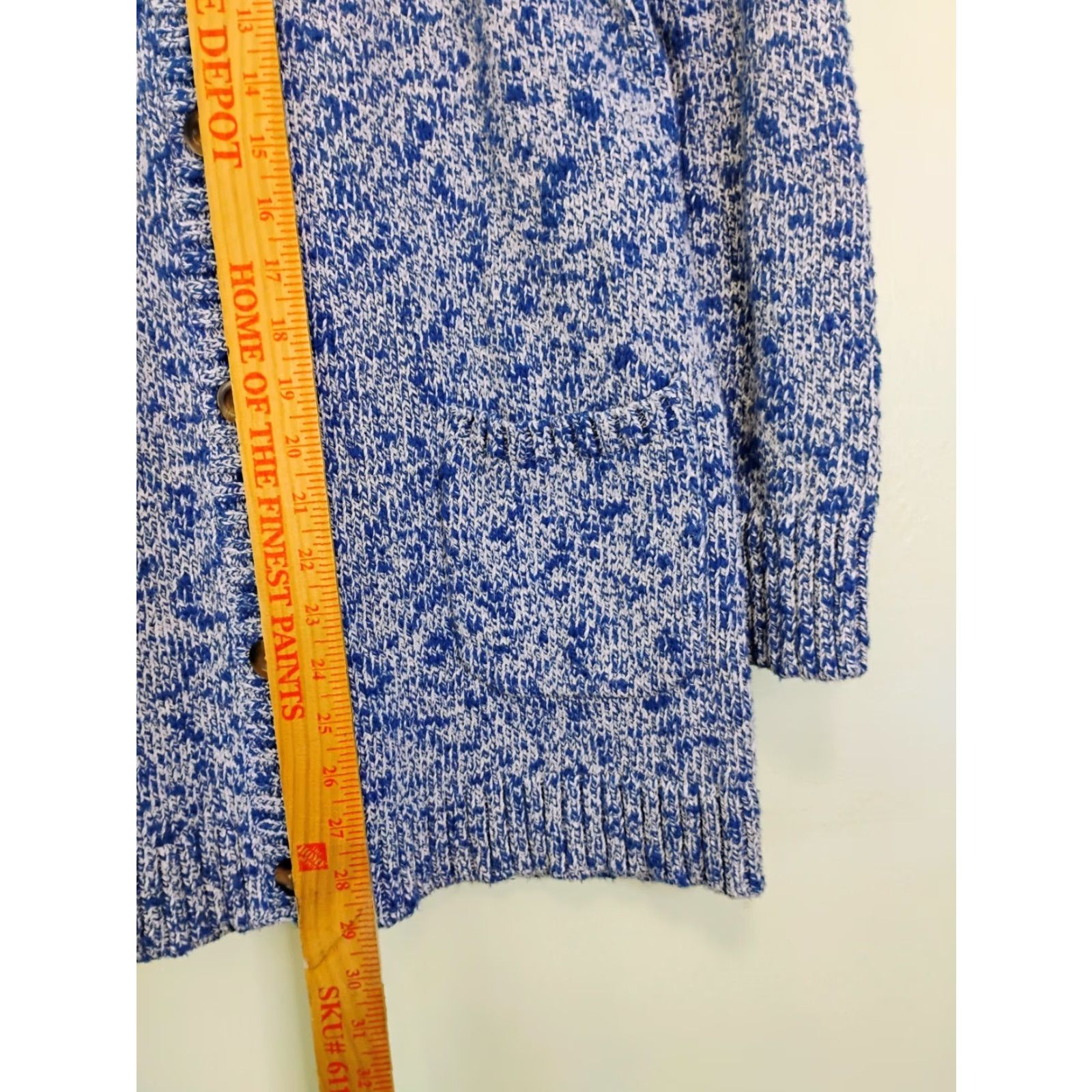 Vintage VINTAGE LL Bean Knit Hooded Long Sleeve Sweater Womens Medium Blue Button Up Cardigan Size M / US 6-8 / IT 42-44 - 7 Thumbnail