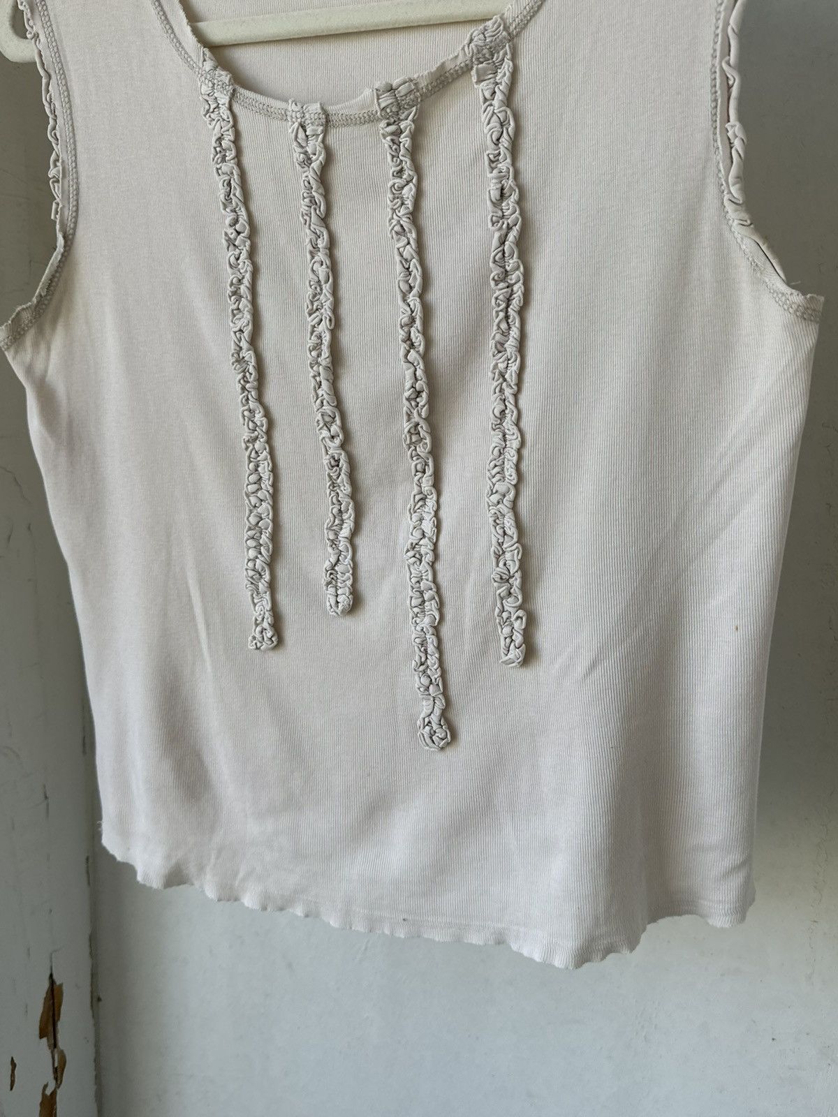 If Six Was Nine Vintage Beige Top Size XL / US 12-14 / IT 48-50 - 3 Thumbnail