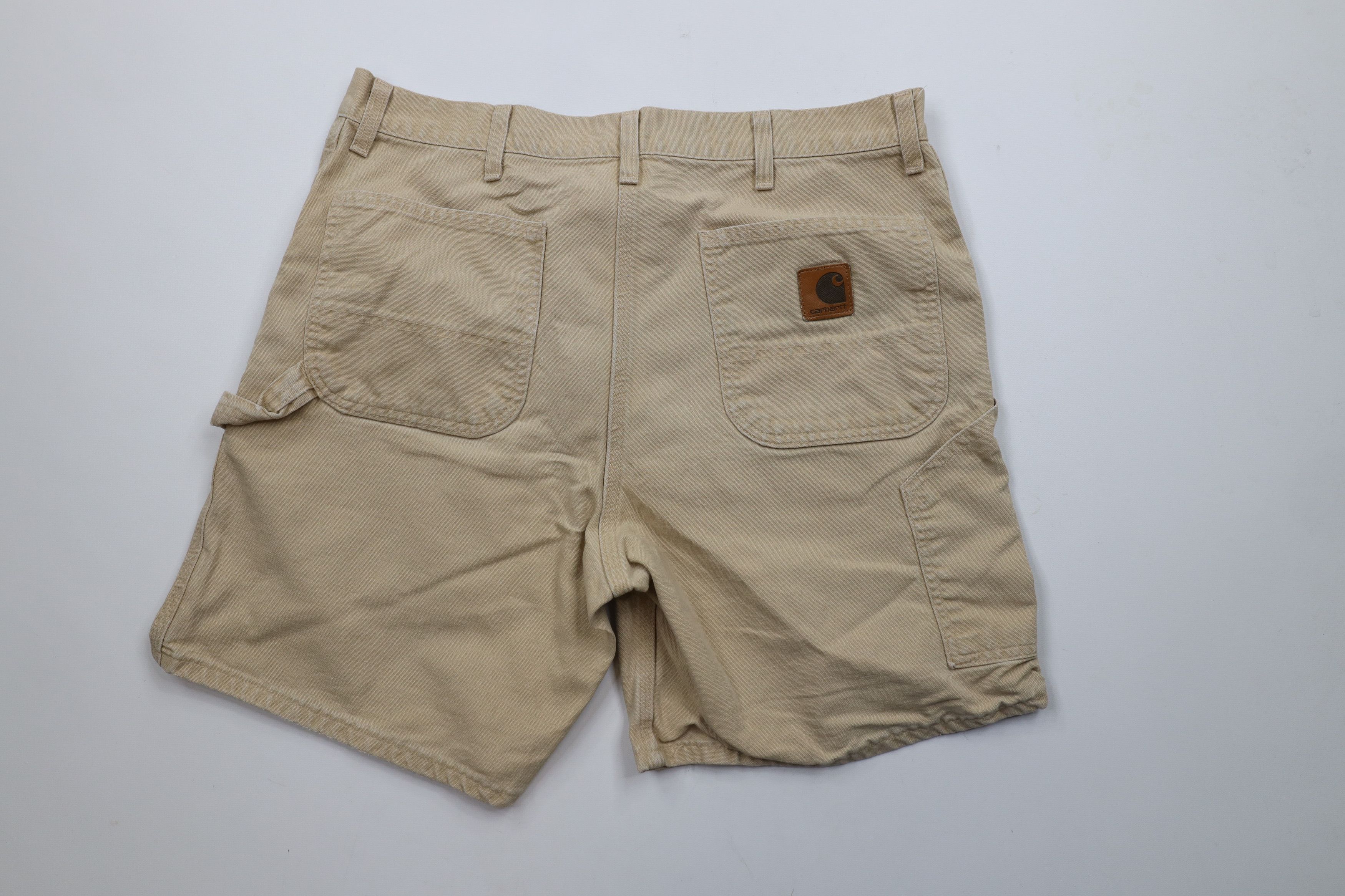 Carhartt × Vintage Vintage Y2K 2001 Carhartt Above Knee Canvas Shorts Beige Size US 36 / EU 52 - 10 Thumbnail