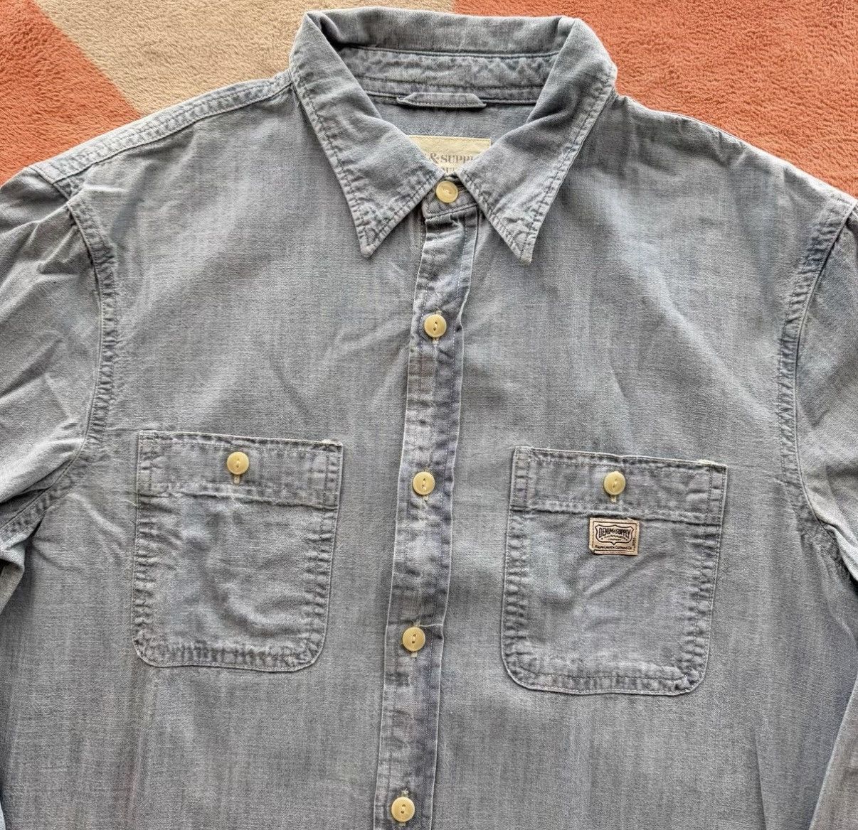 Denim & Supply Ralph Lauren Denim & Supply Ralph Lauren Art Painted Denim Shirt K22 Size US M / EU 48-50 / 2 - 4 Thumbnail