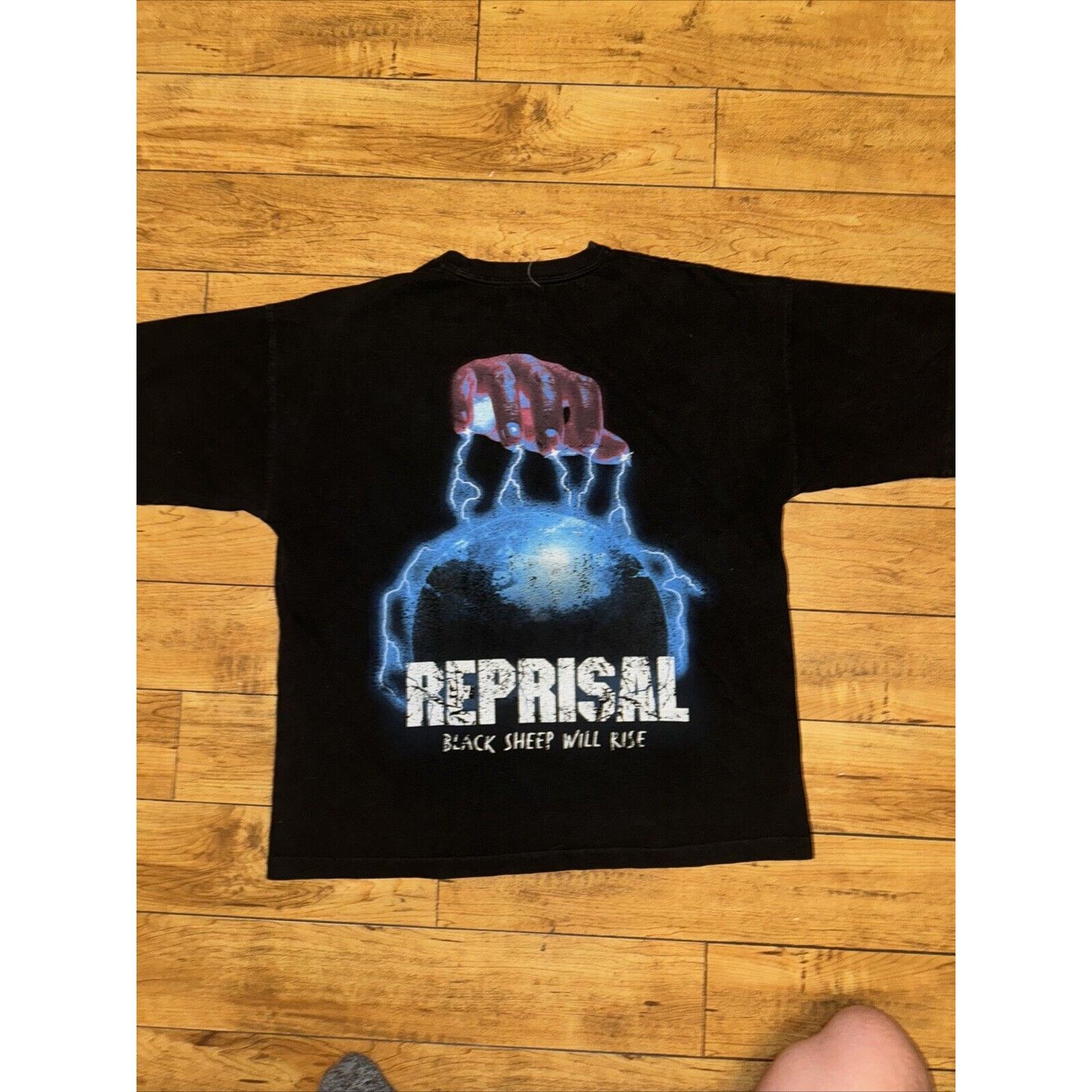 Band Tees × Vintage Reprisal Jesus T-Shirt Black Black Sheep Will Rise 24x28 XL Size US XL / EU 56 / 4 - 1 Thumbnail