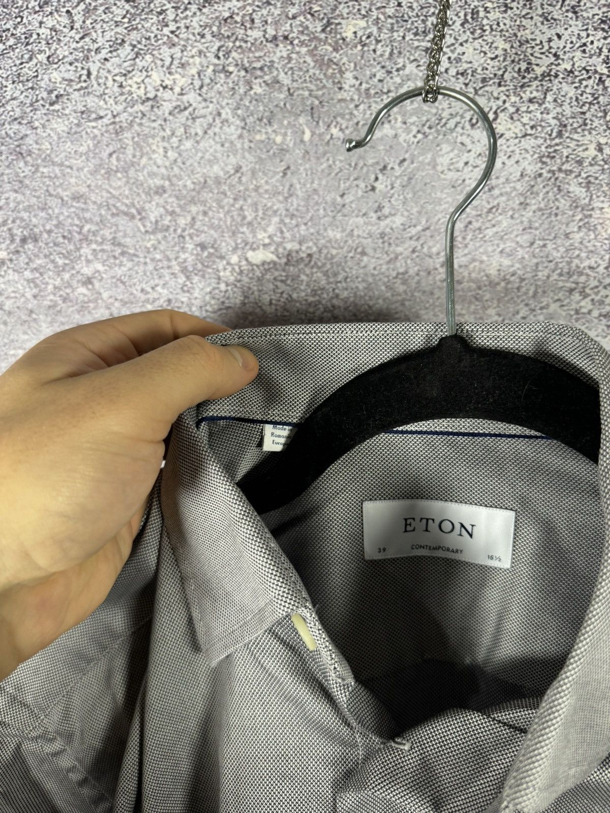 Eton ETON York Slim Formal Shirt Men’s Large Button Up Cutaway Size US L / EU 52-54 / 3 - 8 Thumbnail
