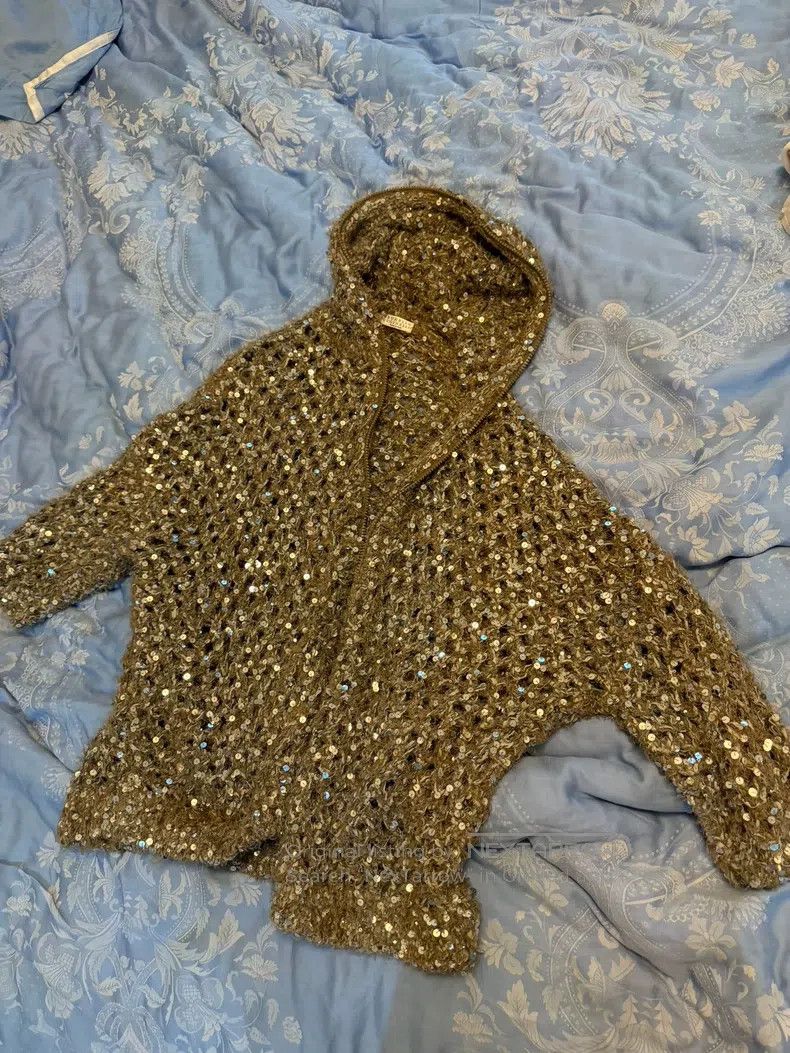 Brunello Cucinelli Brunello Cucinelli Sequin jacket cardigan Size L / US 10 / IT 46 - 6 Thumbnail
