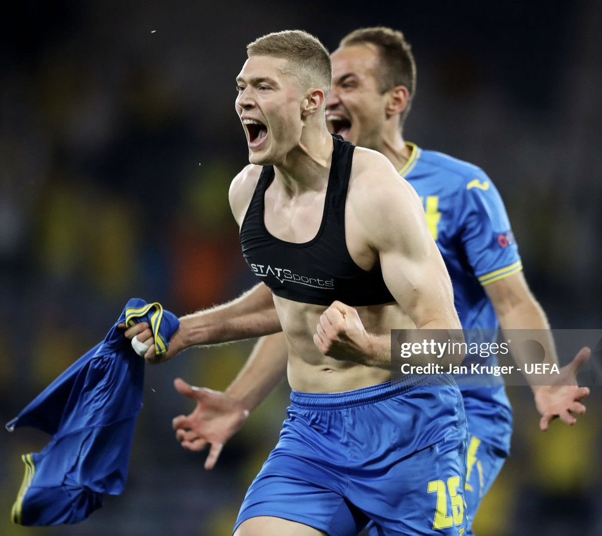 Joma 2020 2024 GAME ISSUE Ukraine National Dovbyk Soccer Jersey L Size US L / EU 52-54 / 3 - 3 Thumbnail