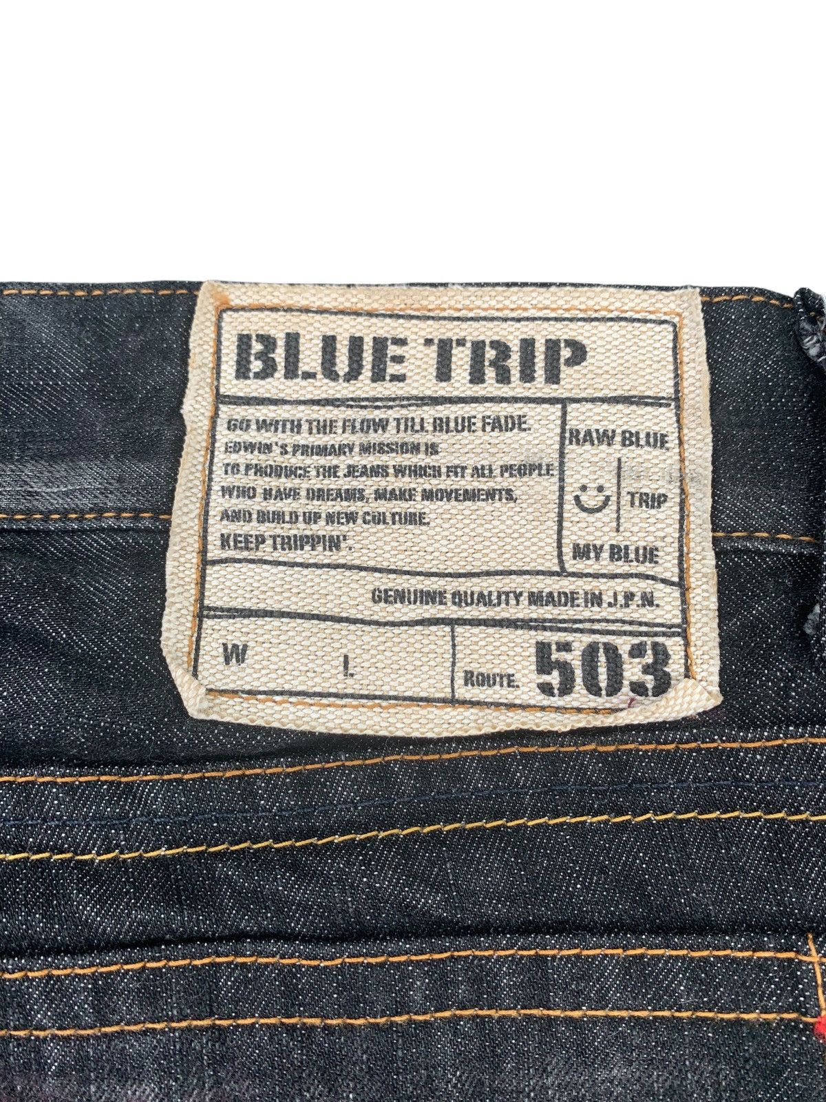 Edwin RARE💥EDWIN 503 FLARE BLUE TRIP CLAWNMARK MUDWASH DENIM Size US 35 - 10 Thumbnail
