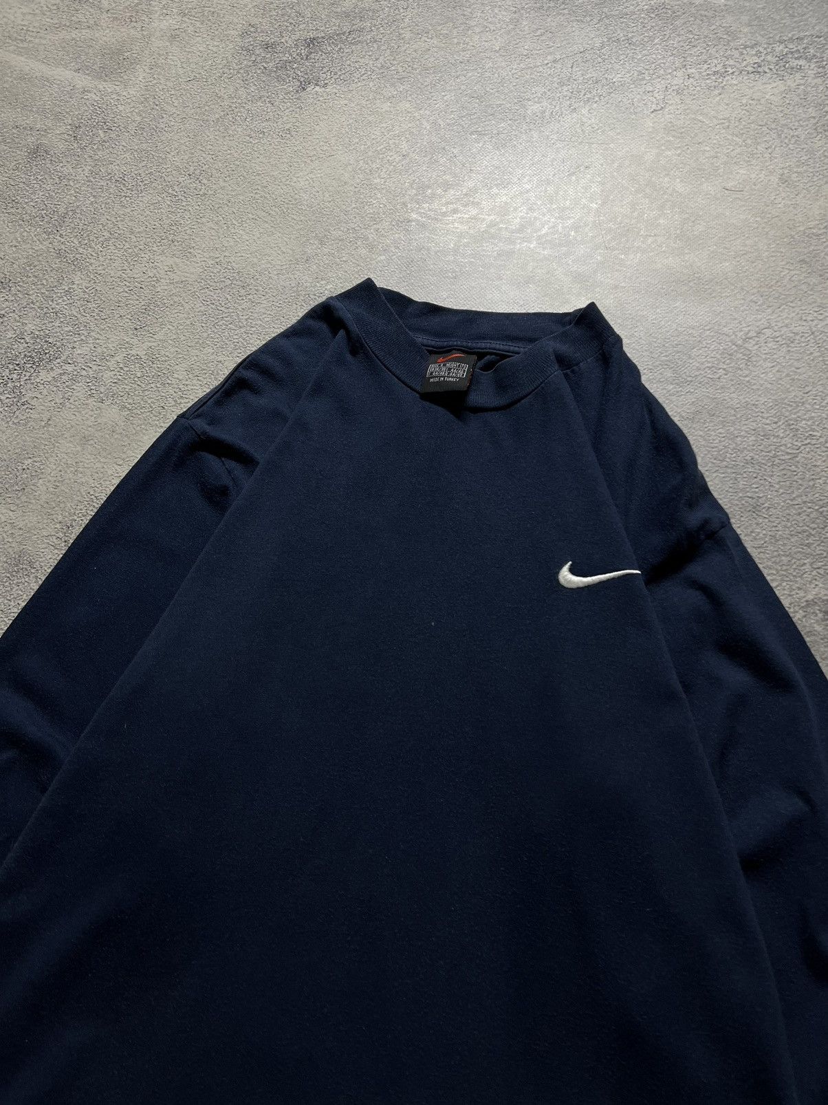 Nike × Vintage Vintage Y2k Nike 💙 Mini Swoosh Long Sleeve 90’s Size US S / EU 44-46 / 1 - 6 Thumbnail