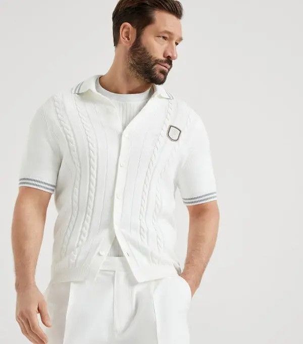Brunello Cucinelli o1la1rc1a0425 Sweater in White Size US L / EU 52-54 / 3 - 3 Thumbnail