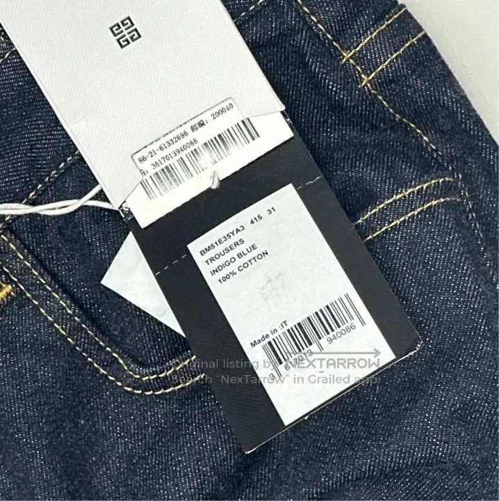 Givenchy Givenchy SS24 Men's Solid Button Mid-Rise Straight Jeans. Size US 31 - 4 Thumbnail