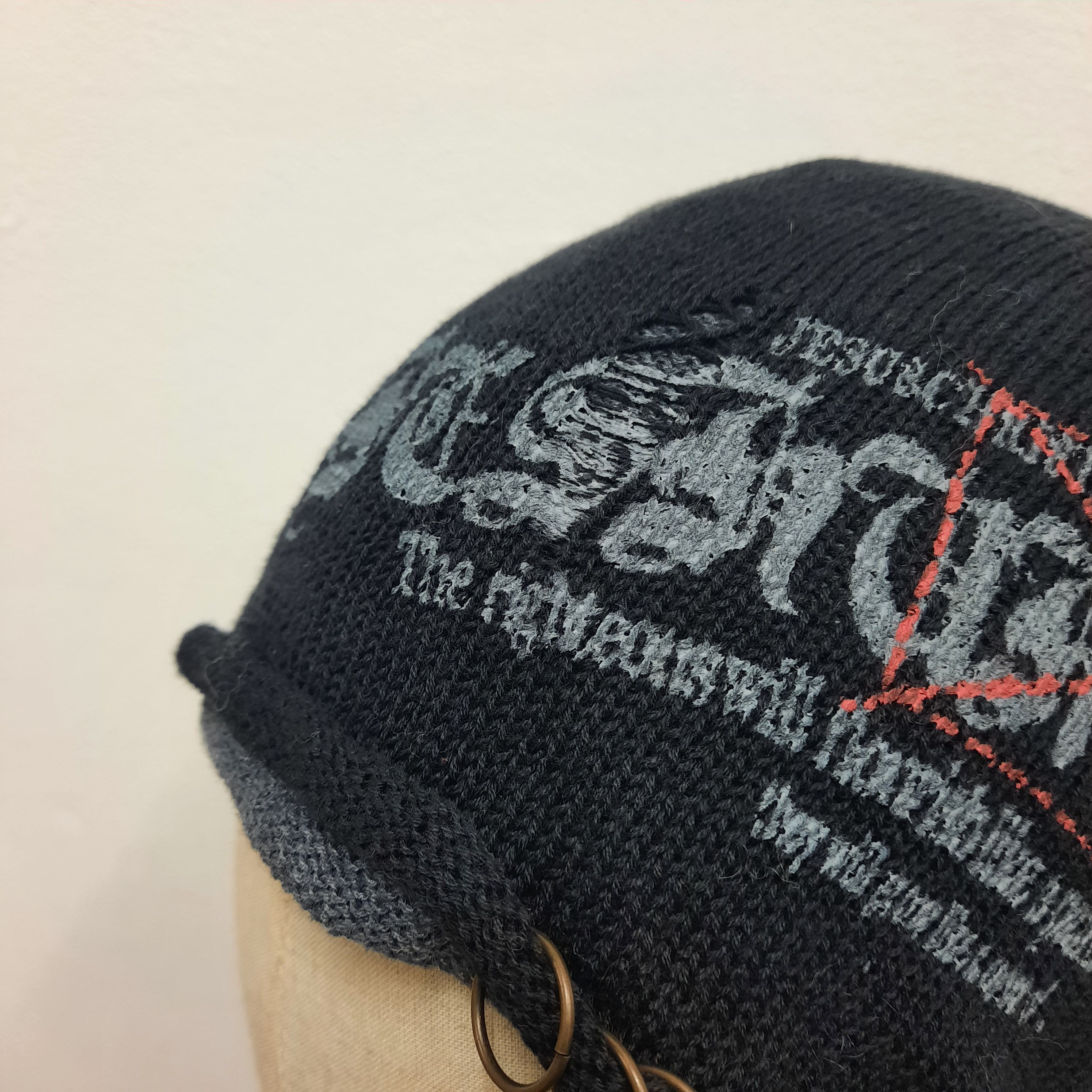 If Six Was Nine ☠️ Japanese brand distressed design gothic punk beanie Size ONE SIZE - 5 Thumbnail