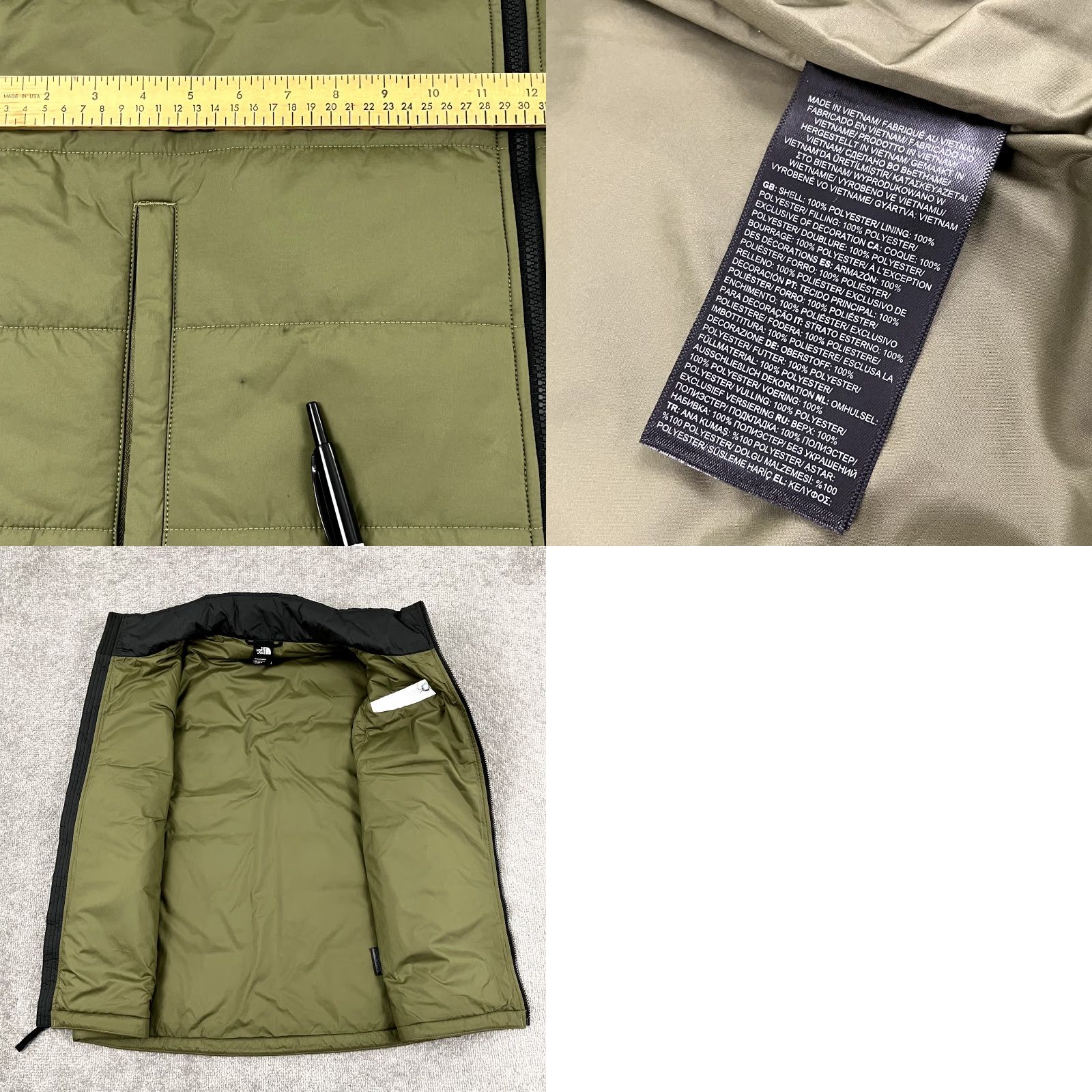 The North Face The North Face Vest Mens Large Green Black Everyday Quilted Insulted Puffer Zip Size US L / EU 52-54 / 3 - 8 Thumbnail