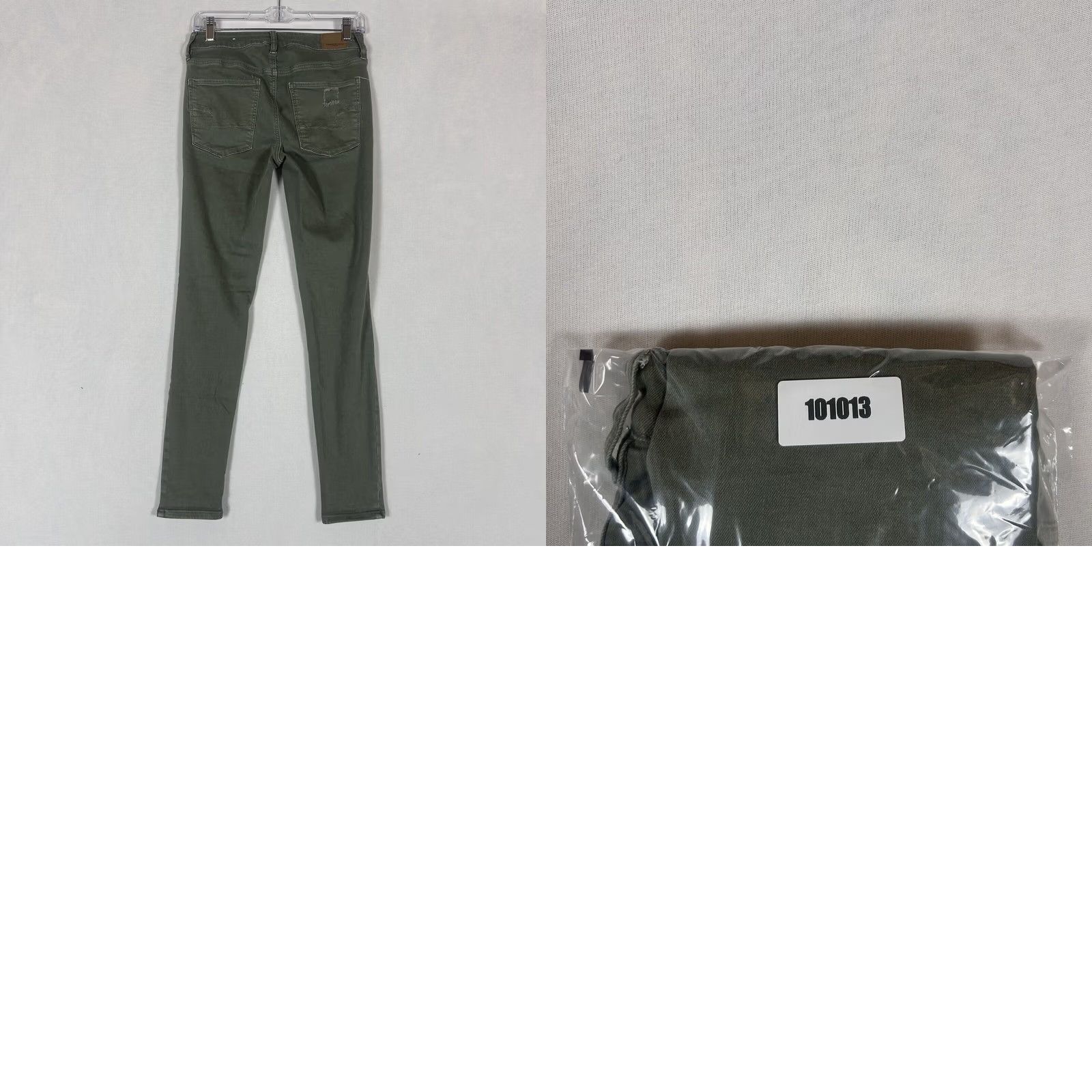 American Eagle Outfitters American Eagle Outfitters Super Stretch X Hi-Rise Jeggings Size 6 Green Jeans Size 28" / US 6 / IT 42 - 8 Thumbnail