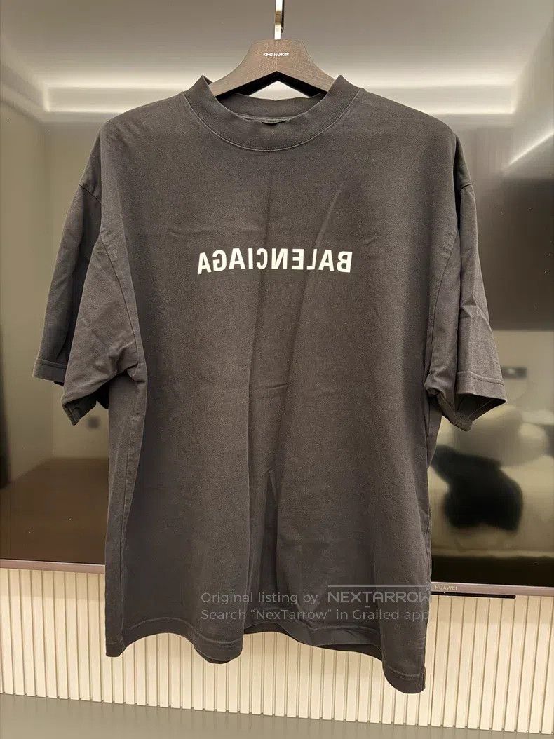 Balenciaga Balenciaga Logo Letter Printed Crewneck Short Sleeve T-Shi Size US M / EU 48-50 / 2 - 1 Thumbnail
