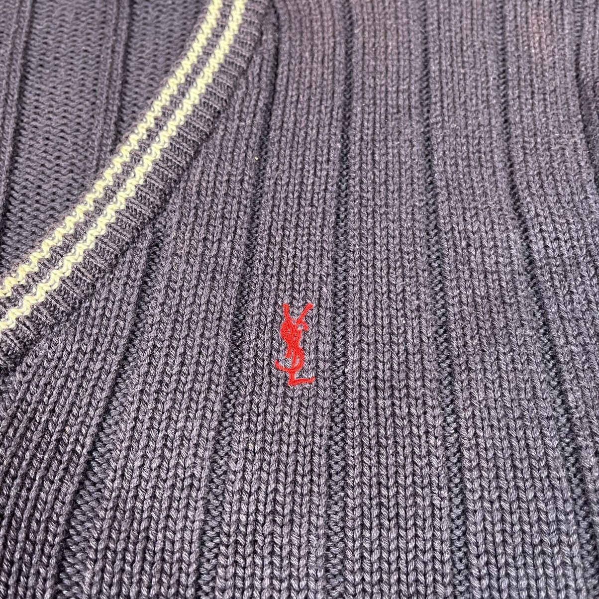Yves Saint Laurent Vintage 2000s Knitted V-Neck Yves Saint Laurent Sweater Size US L / EU 52-54 / 3 - 6 Thumbnail