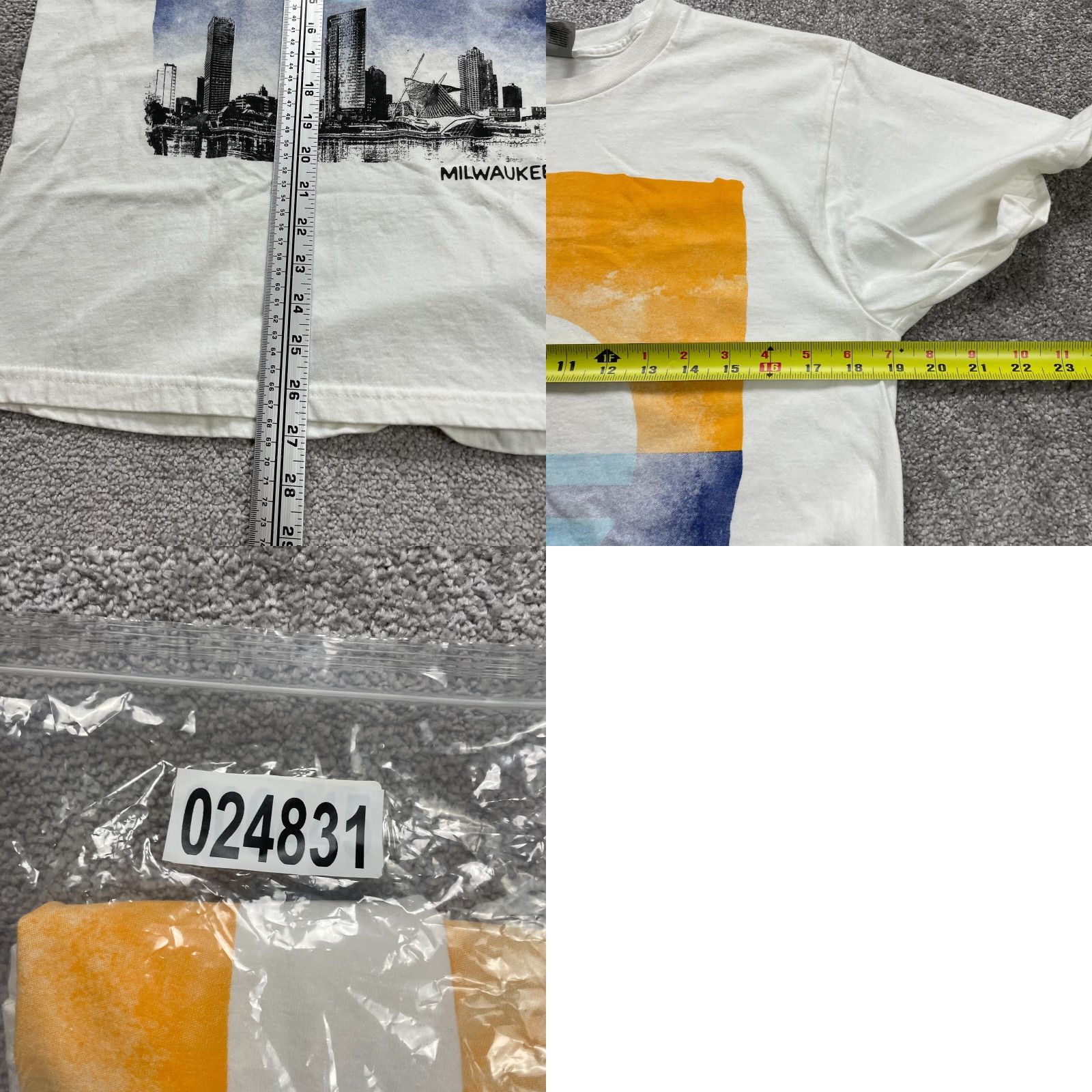 Gildan Gildan Hammer Crew Neck T-Shirt Unisex Medium White Graphic Milwaukee Cotton Tee Size US M / EU 48-50 / 2 - 8 Thumbnail