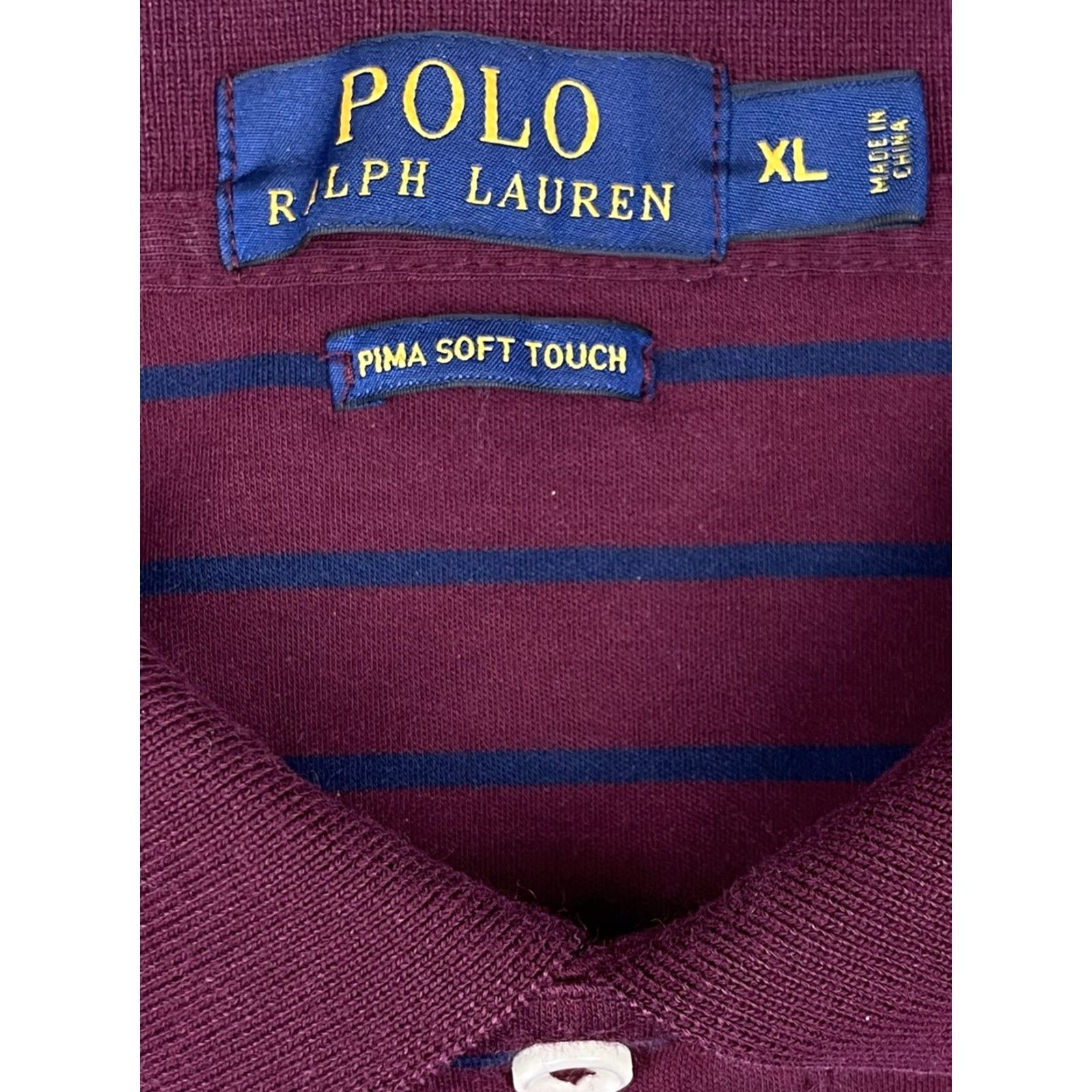 Polo Ralph Lauren Polo Ralph Lauren Mens Golf Polo Shirt Short Sleeve Pima Cotton Striped XL Multicolor Size US XL / EU 56 / 4 - 3 Thumbnail