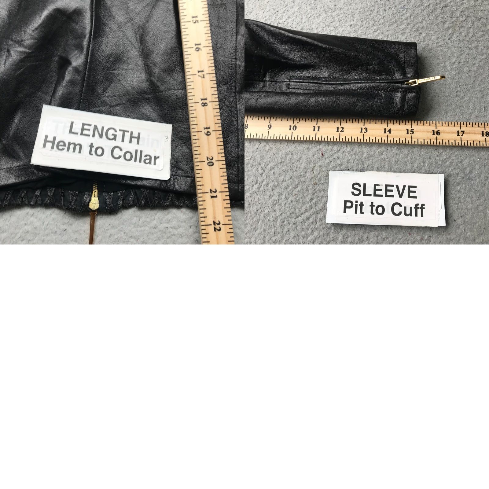 Les Copains VINTAGE Les Copains Leather Jacket Women S Black Full Zip Bomber Italy 40 L/S Textured Zipper Casual Business Party/Cocktail Womens Size S / US 4 / IT 40 - 8 Thumbnail