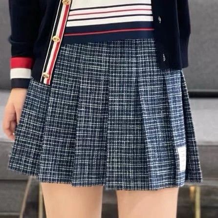 Thom Browne Thom Browne Grid pleated skirt Size 42" / US 20 - 1 Thumbnail