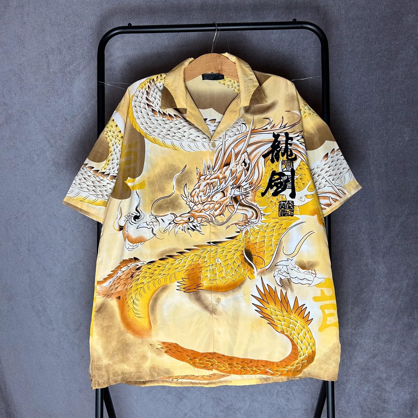 Japanese Brand × Vintage Brothers Japanese shirt with dragons print big logo Size US XL / EU 56 / 4 - 1 Thumbnail