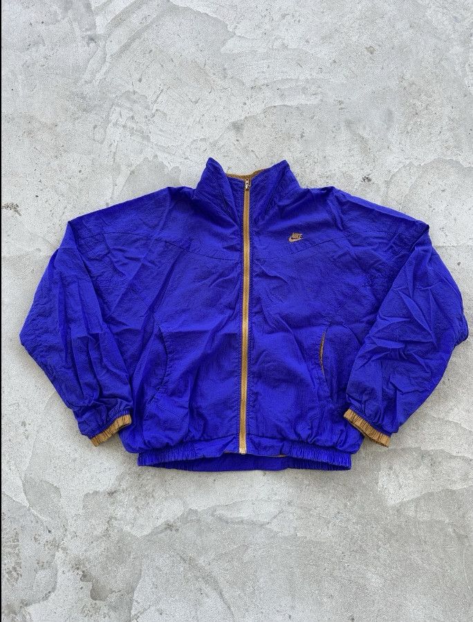 Nike Vintage 90s Nike Track Nylon Jacket Embroidered Mini Logo Size US M / EU 48-50 / 2 - 1 Thumbnail