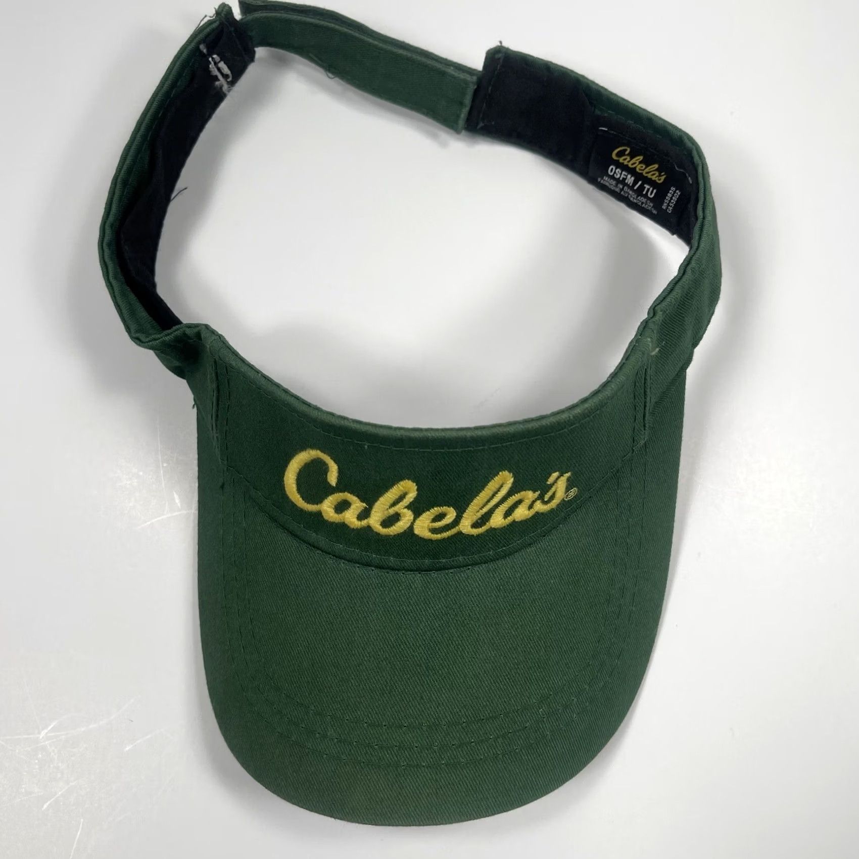 Vintage Cabela’s Visor Hat Cap Adult One Size Fits Most Adjustable Green Embroidered Size ONE SIZE - 3 Thumbnail