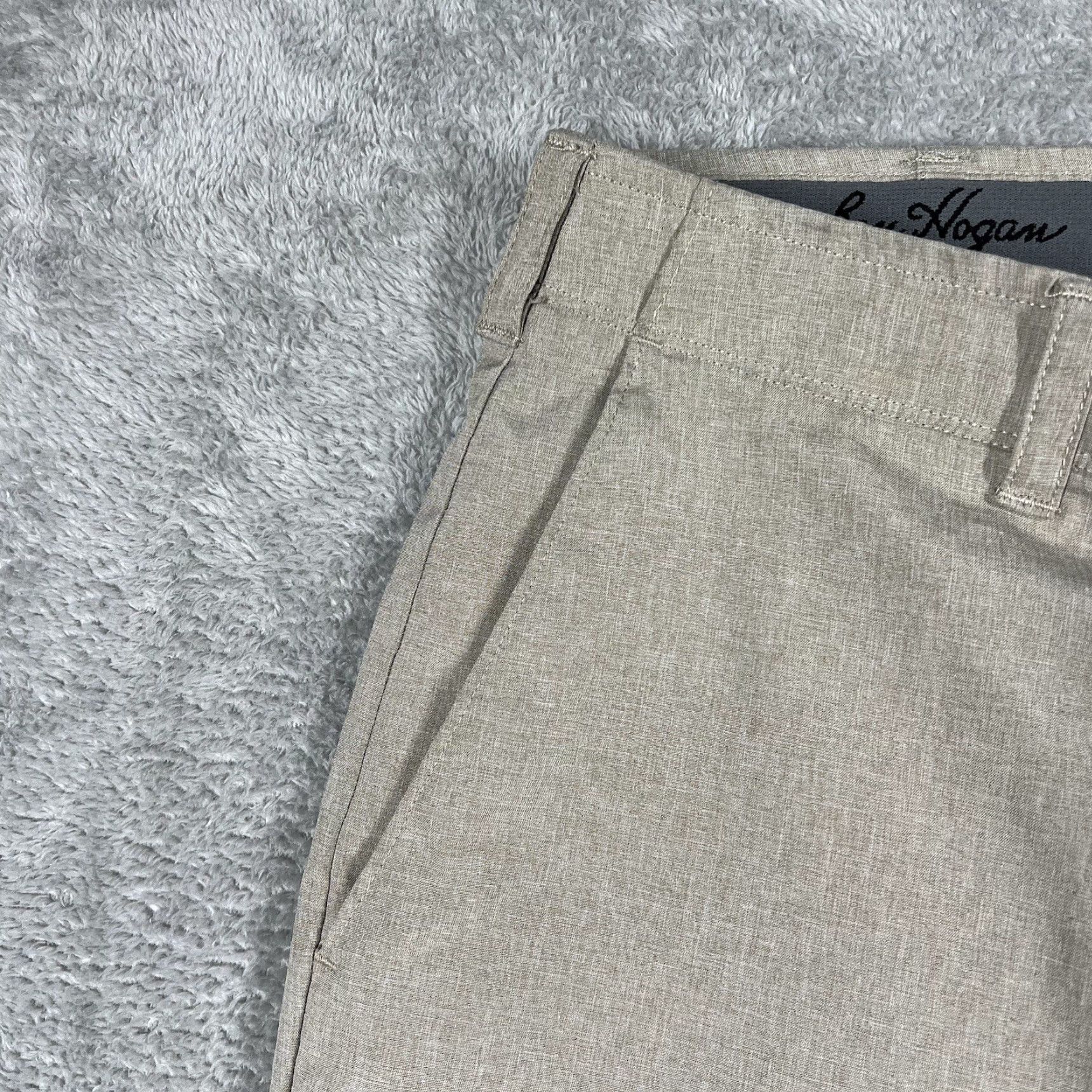 Hogan Ben Hogan Performance Shorts Mens Sz 40 Flat Front Tan 10” Inseam Minor Stain Size US 40 / EU 56 - 4 Thumbnail