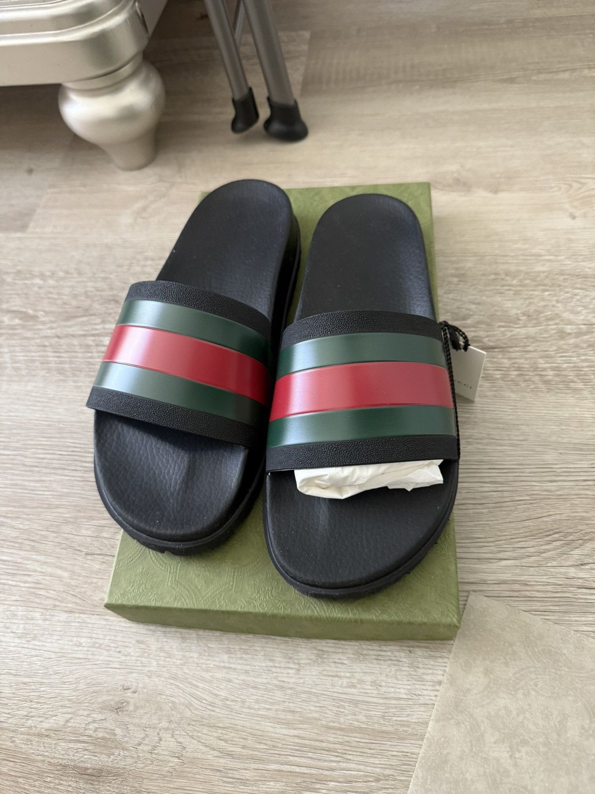 Gucci Gucci Web Signature Stripe Sandals Size US 12 / EU 45 - 2 Thumbnail