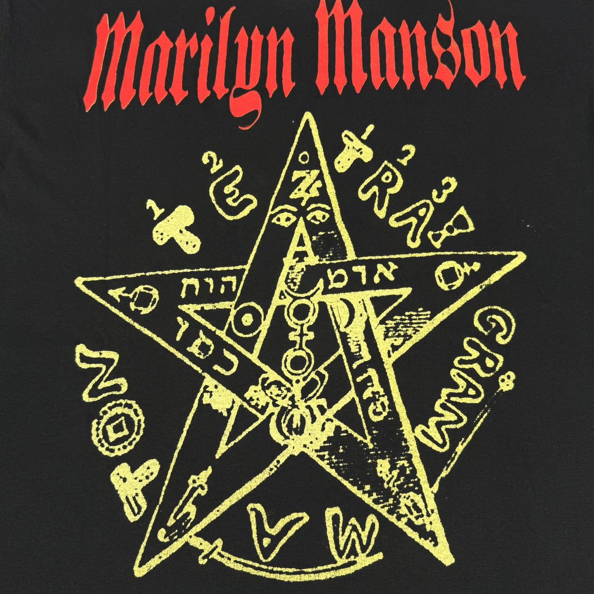 Band Tees Vintage 90s Marilyn Manson Logo Star Turbogadget T Shirt Size US XL / EU 56 / 4 - 5 Thumbnail