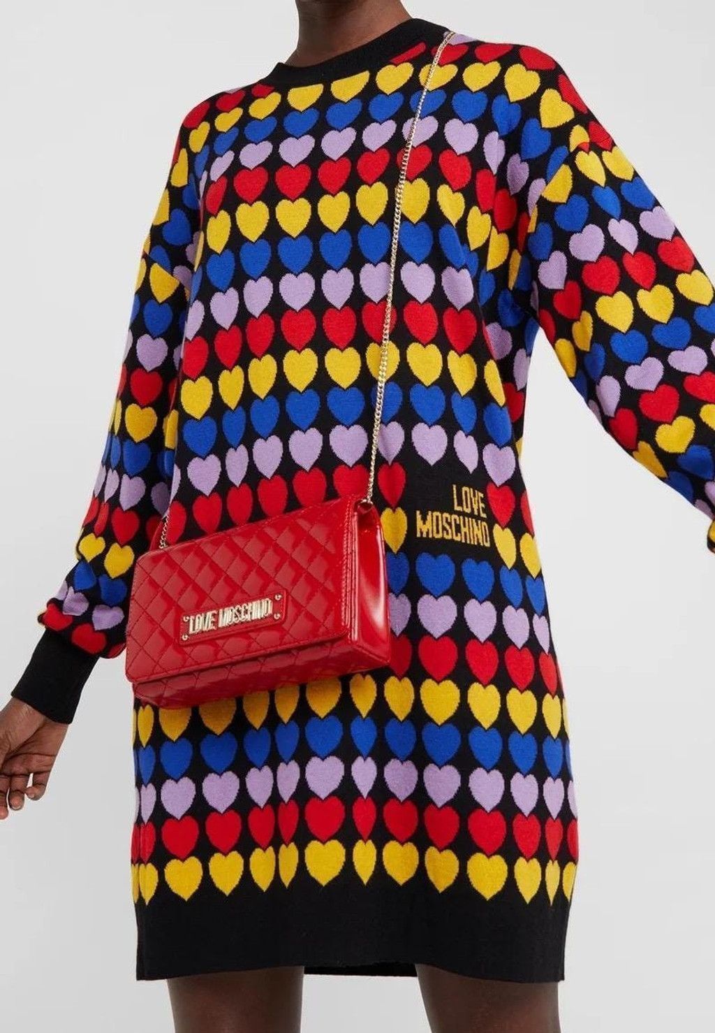 love moschino knit dress Heart Cotton dress