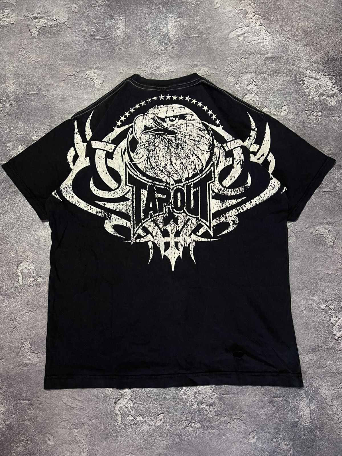 Tapout Y2K Vintage Rare Overprint Tapout Tee Streetweat Sk8 Rap 90s Size US L / EU 52-54 / 3 - 5 Thumbnail