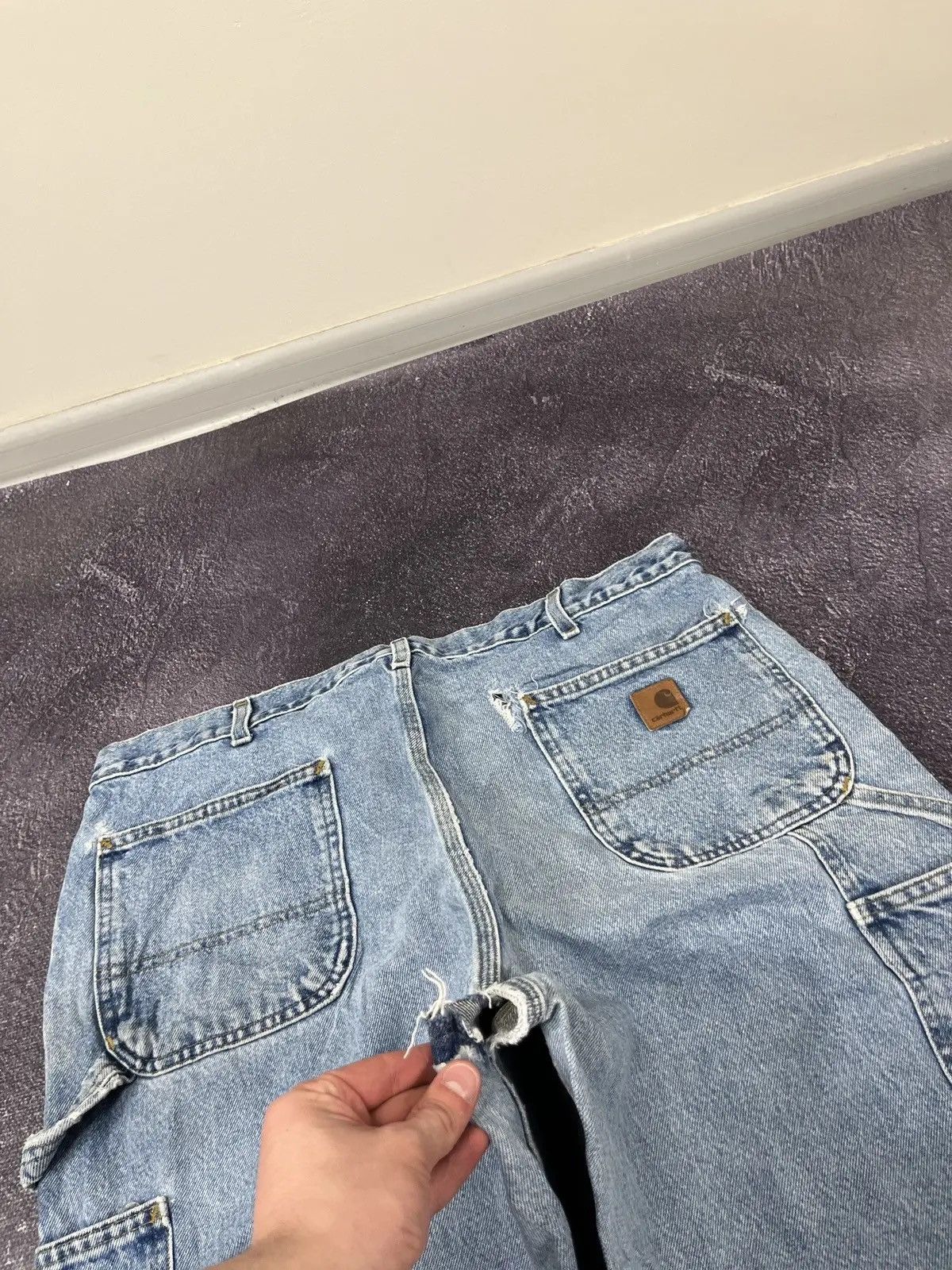 Carhartt Vintage 90s Carhartt USA Faded Blue Hype Baggy Jeans Size US 38 / EU 54 - 8 Thumbnail