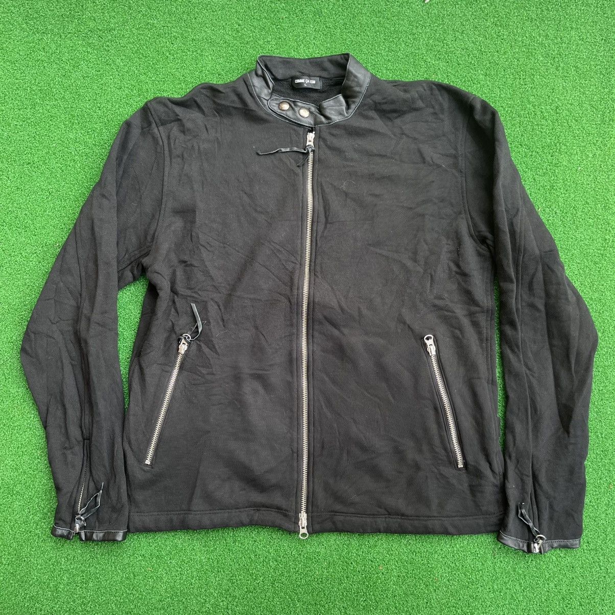 Japanese Brand Comma ca ism cotton trim leather jacket Size US M / EU 48-50 / 2 - 1 Thumbnail