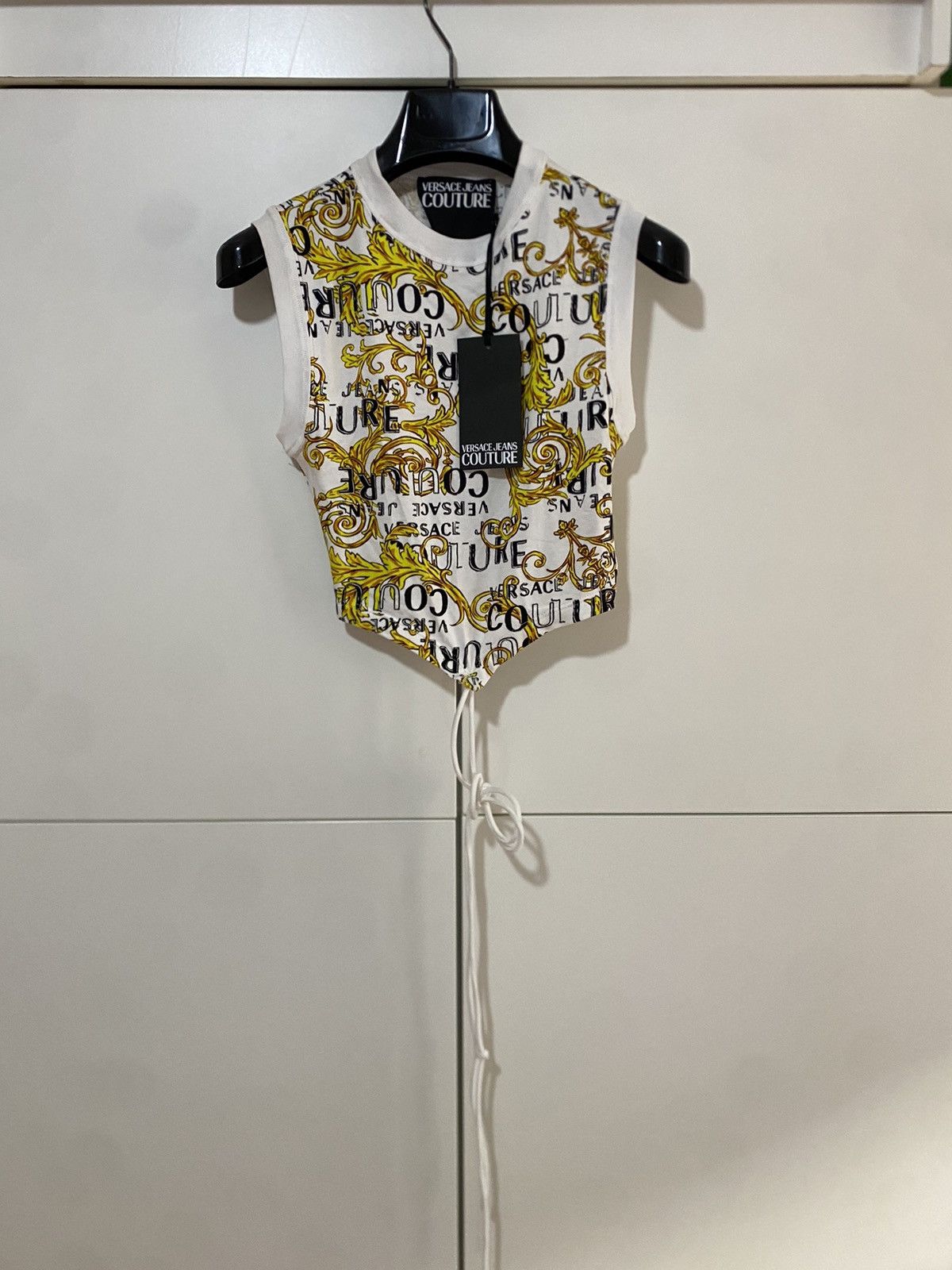 Versace Jeans Couture Versace Jeans Culture Logo Print Jersey T-Shirt, XS,, new. Size XS / US 0-2 / IT 36-38 - 3 Thumbnail