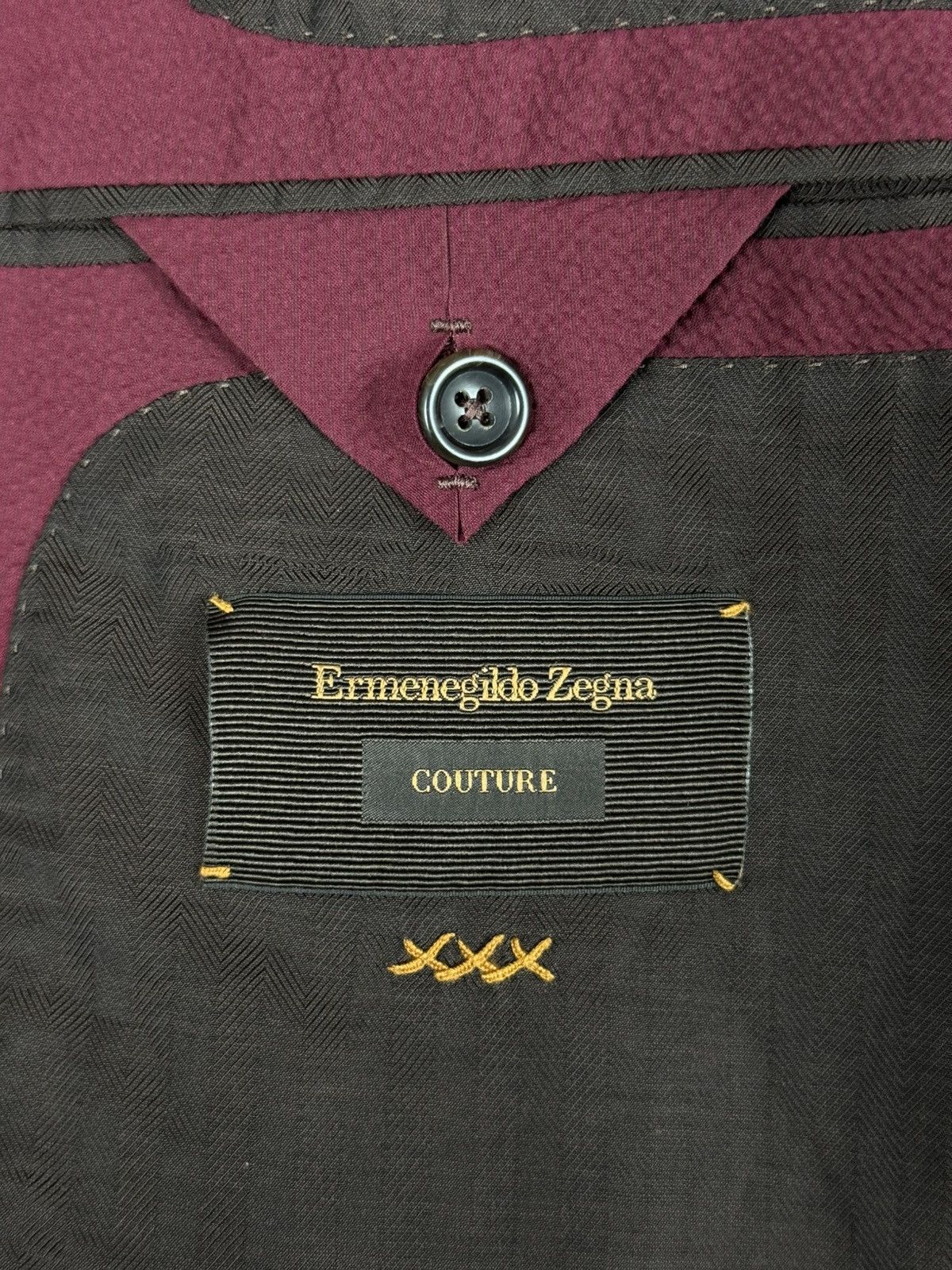 Ermenegildo Zegna Ermenegildo Zegna Napoli Couture Men’s Silk Blend Blazer Size 42S - 19 Thumbnail