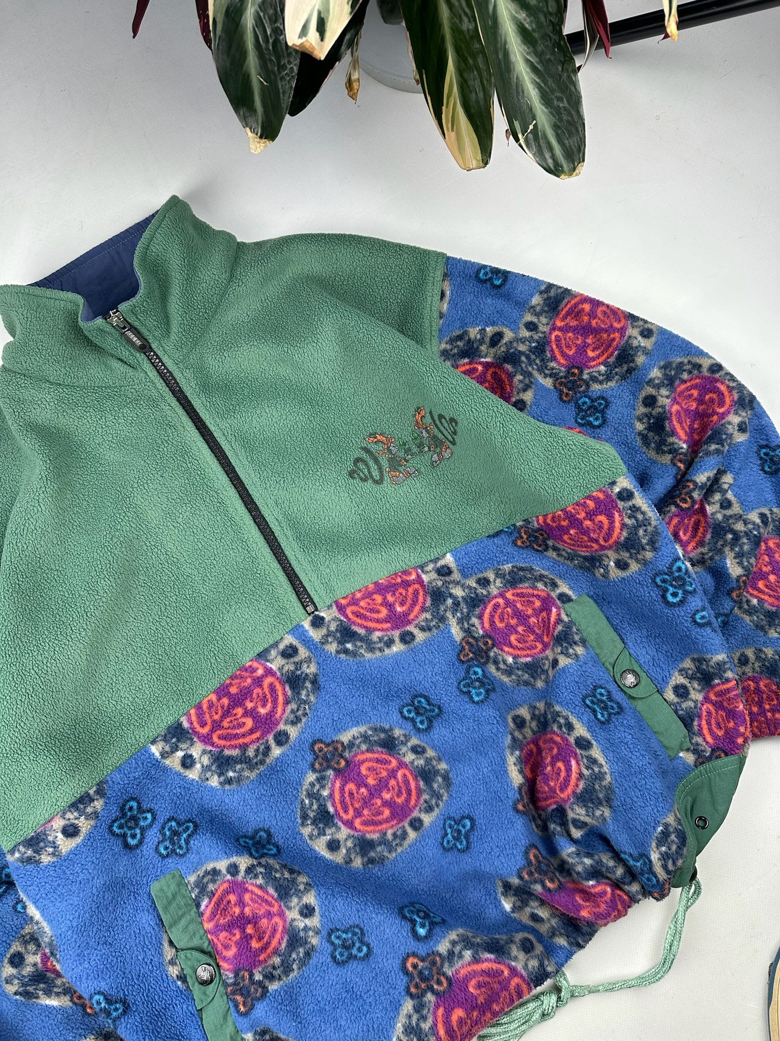 Adidas Vintage Adidas Fleece Sweatshirt Jacket 1/4 Zip Print Size US M / EU 48-50 / 2 - 6 Thumbnail