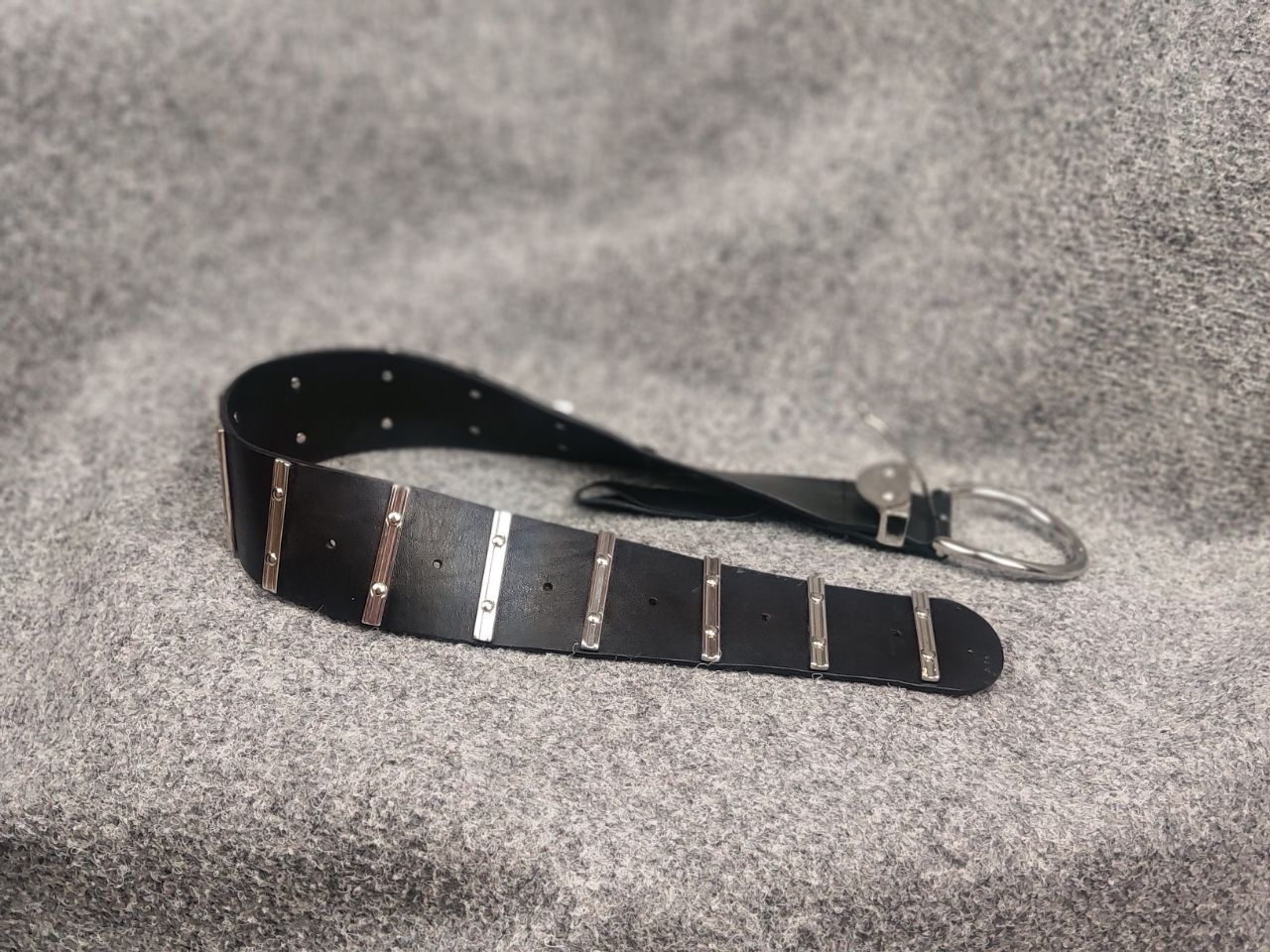 The Kooples The Kooples Design voluminous leather belt with metal logos Size ONE SIZE - 7 Thumbnail