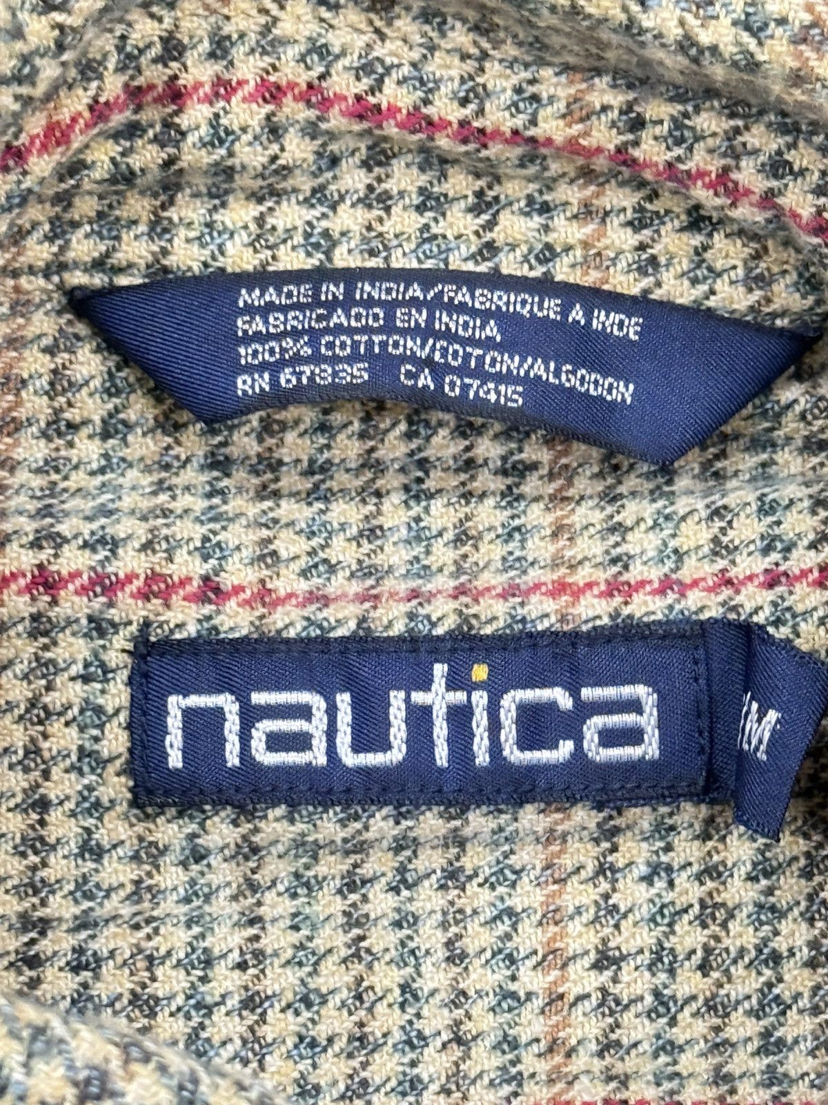 Nautica Vintage Nautica Houndstooth Button Up Shirt Size US M / EU 48-50 / 2 - 4 Thumbnail