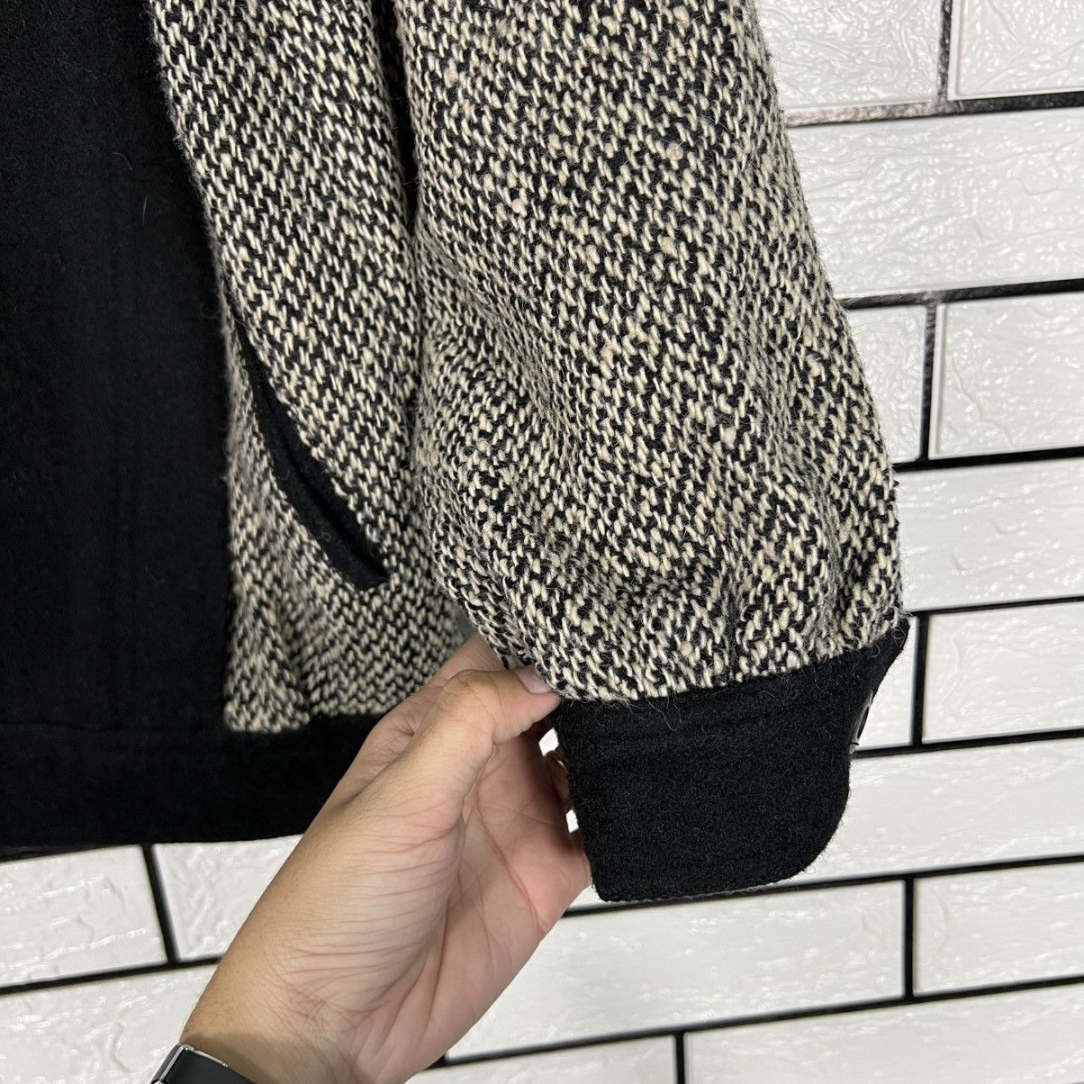 Donna Morgan Vintage 90's DONNA M. Wool Blend Classic Jacket #4163-C190 Size M / US 6-8 / IT 42-44 - 8 Thumbnail