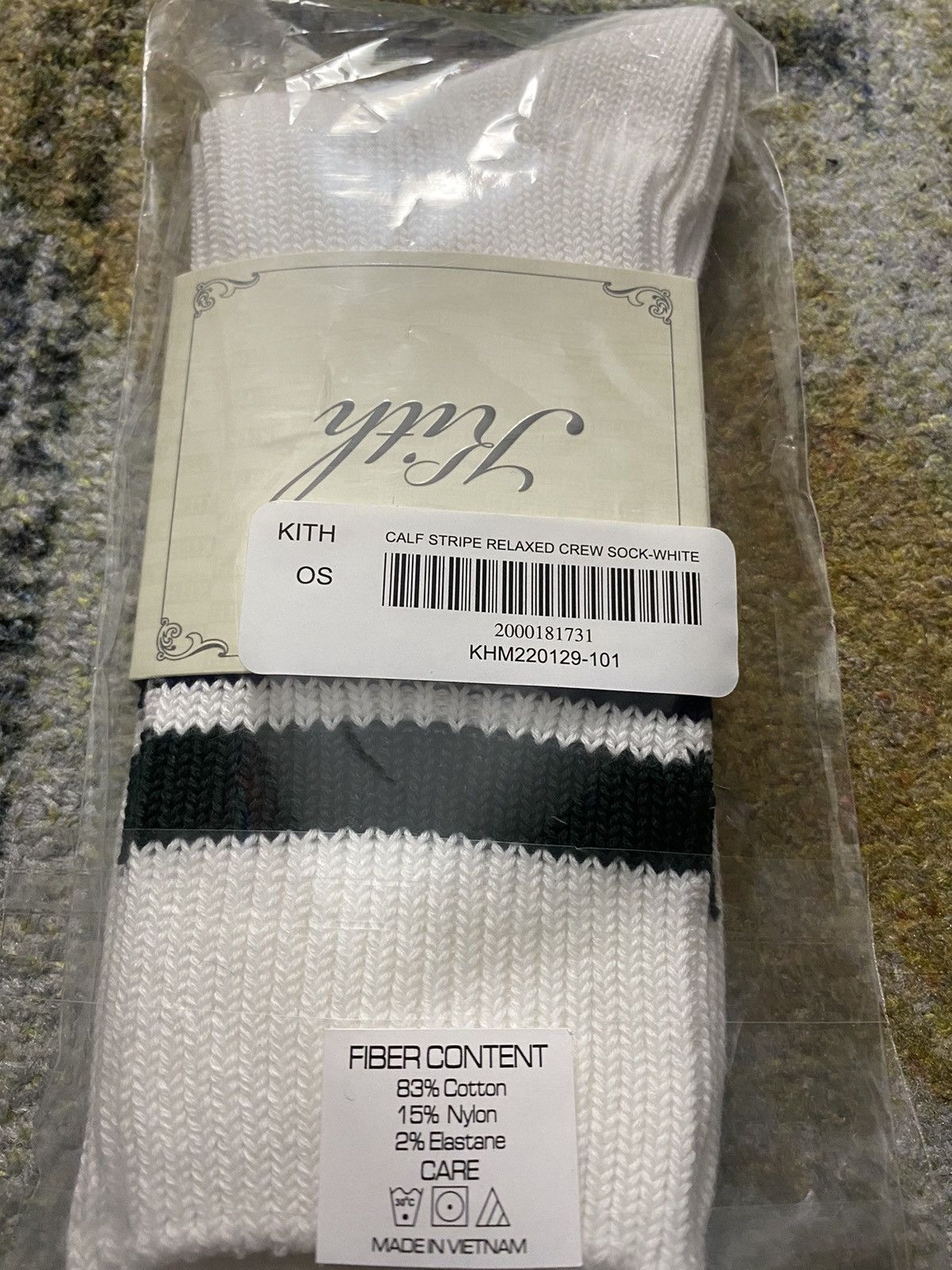 Kith Kith Calf Stripe Relaxed Crew Socks Size ONE SIZE - 4 Thumbnail