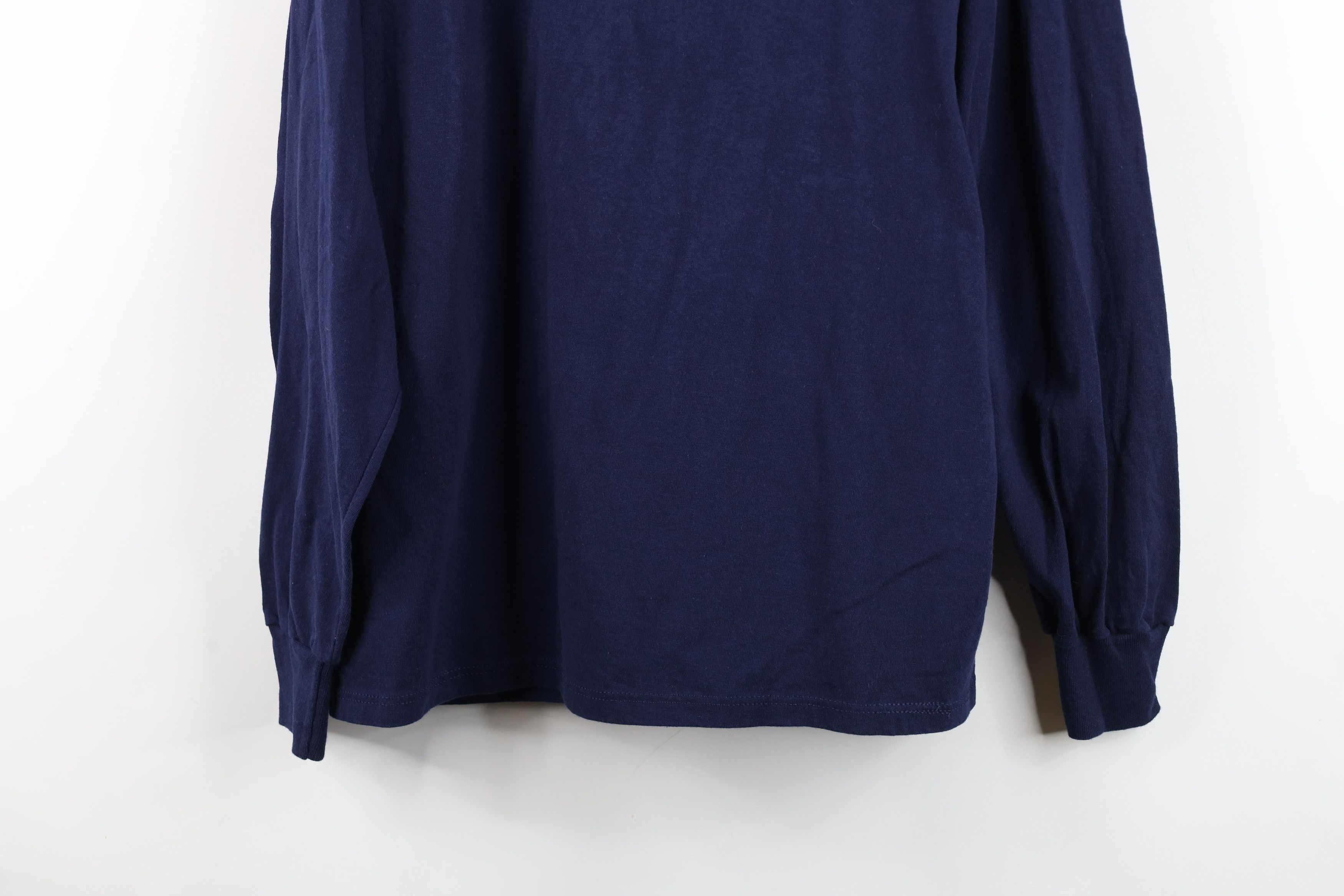 Vintage Vintage 90s University of Toledo Turtleneck T-Shirt Blue USA Size US L / EU 52-54 / 3 - 3 Thumbnail