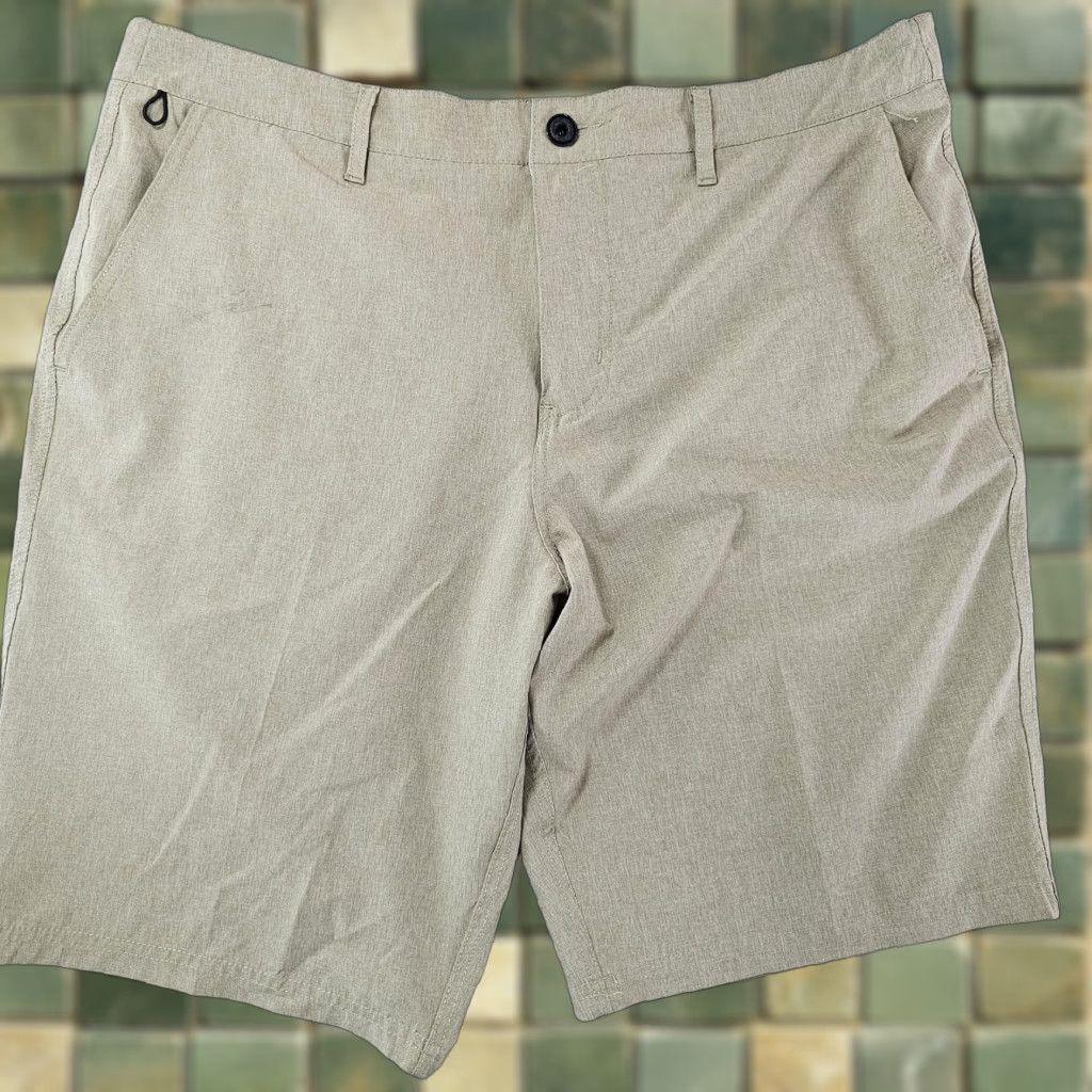 Hurley Hurley Shorts Mens 36 Khaki Phantom Hybrid Boardwalk Stretch Recycled Polyester Beige 36in Regular Chino Casual 10in Inseam Pockets Stretch Mens Size US 36 / EU 52 - 1 Thumbnail